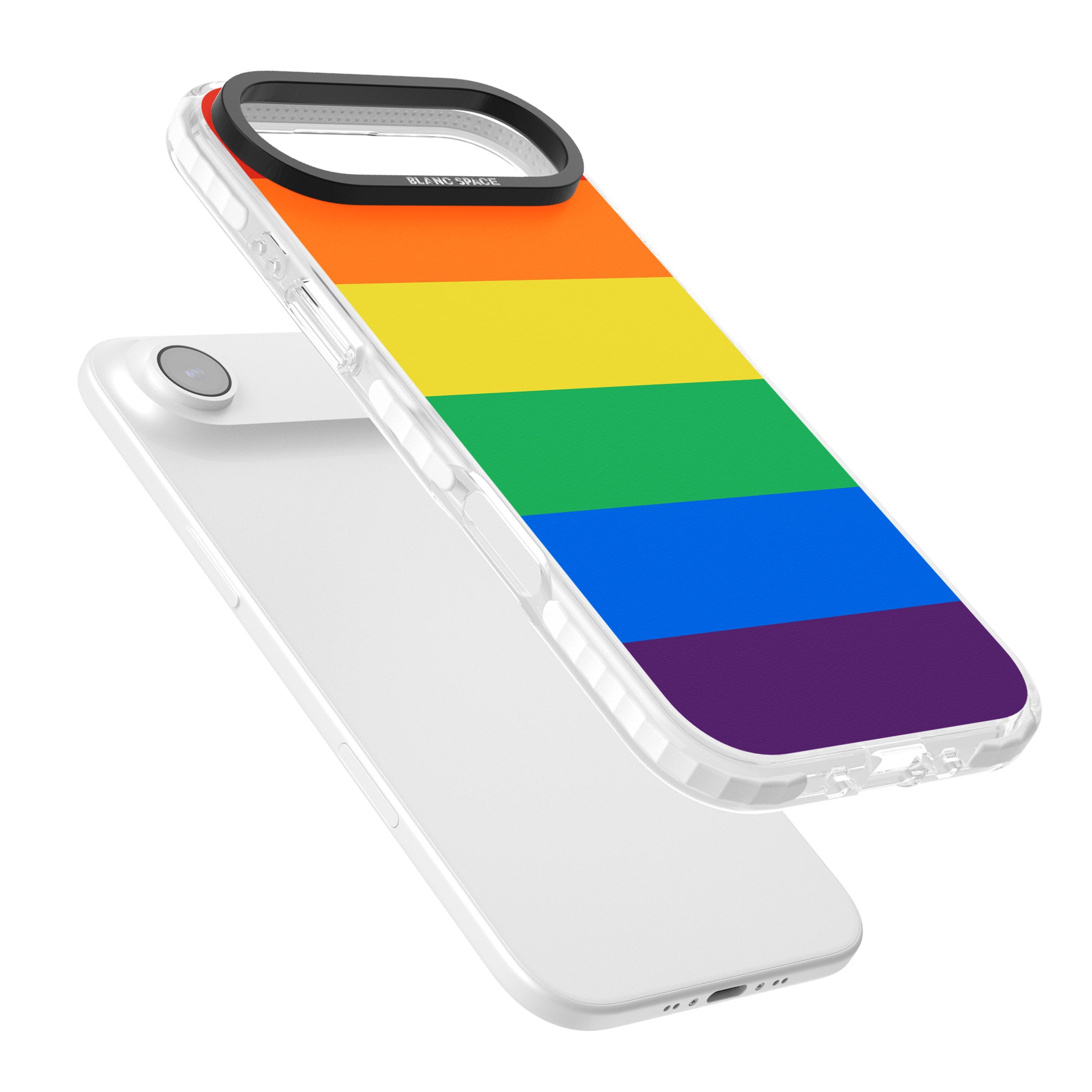 Rainbow Stripes iPhone 17 Air Impact Clear Phone Case Colours