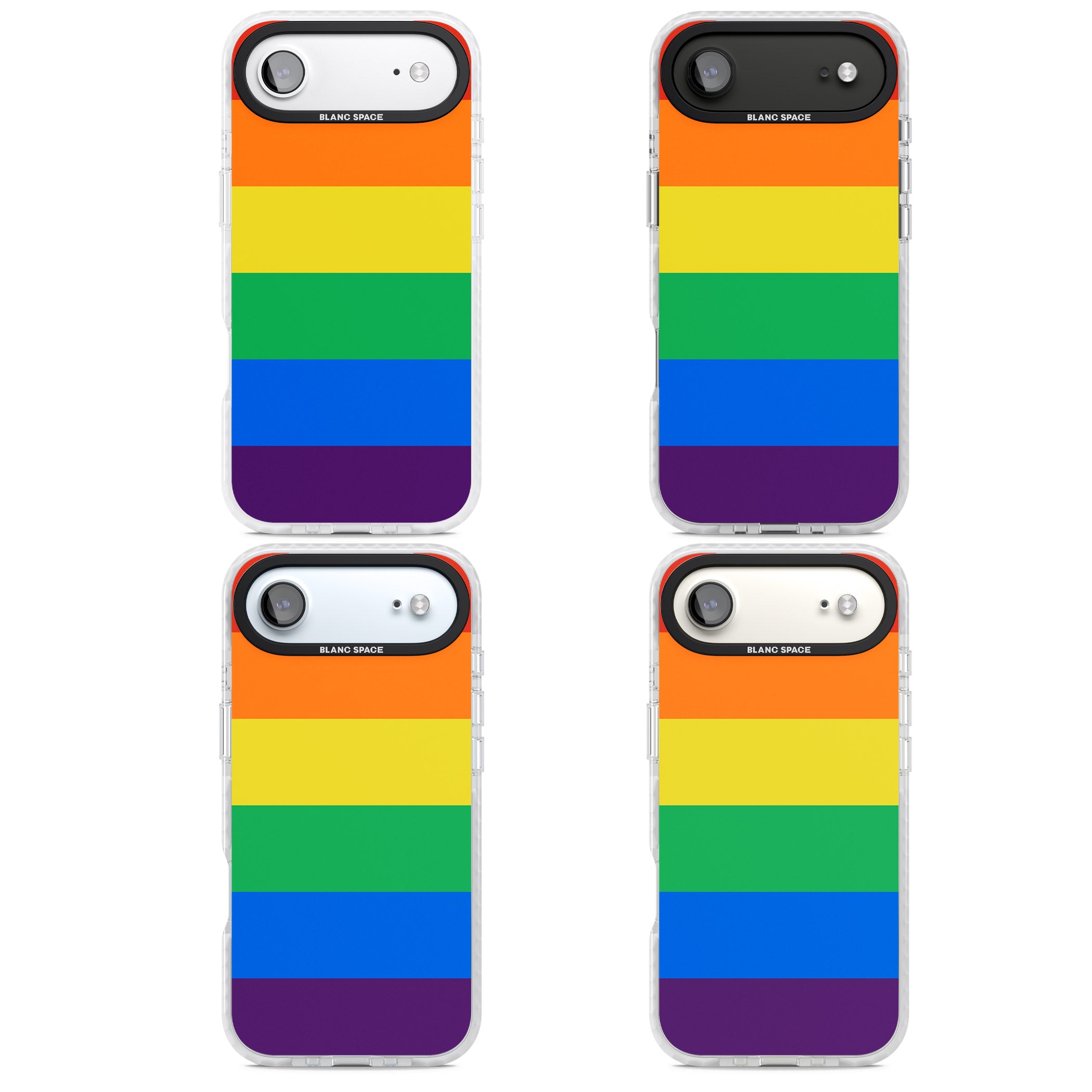 Rainbow Stripes iPhone 17 Air Impact Clear Phone Case APT Impact Protection