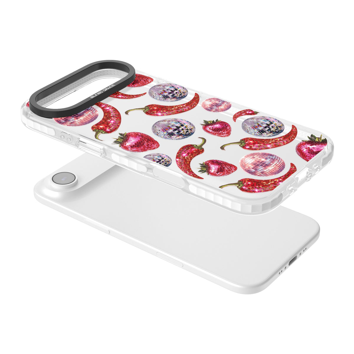 Spicy Disco iPhone Air Impact Clear Phone Case angled