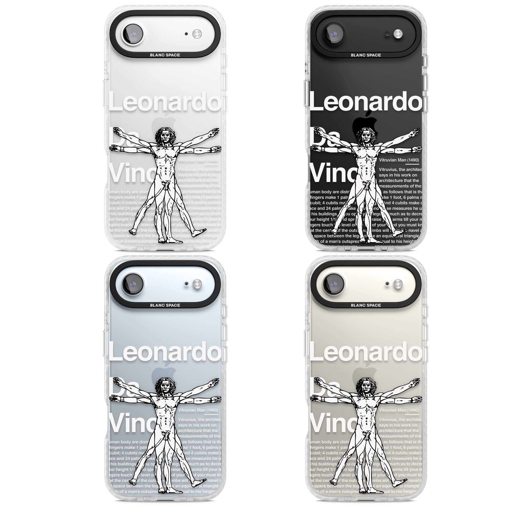 Vitruvian Man iPhone 17 Air Impact Clear Phone Case APT Impact Protection