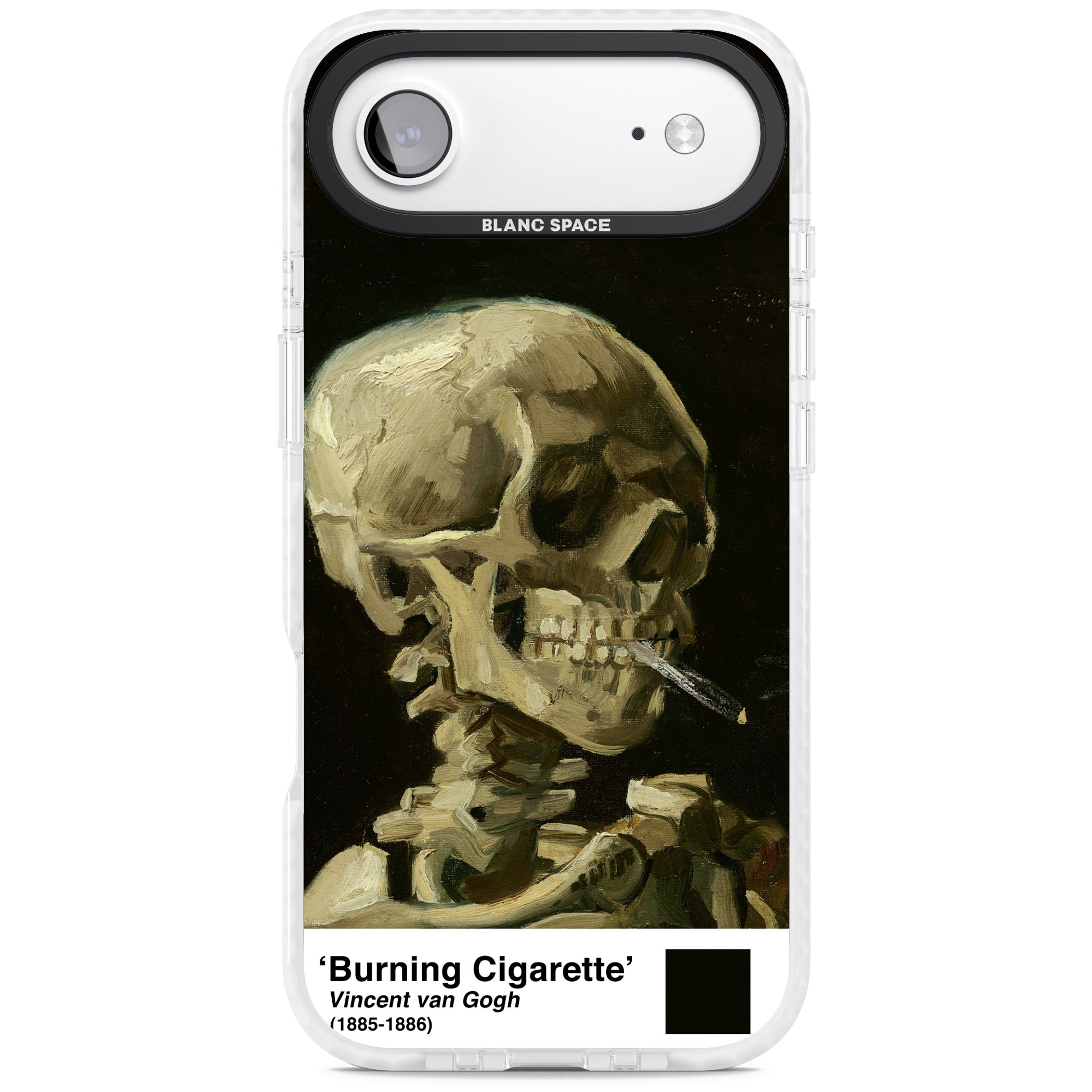 Skull Of A Skeleton With Burning Cigarette iPhone 17 Air Impact Clear Phone Case