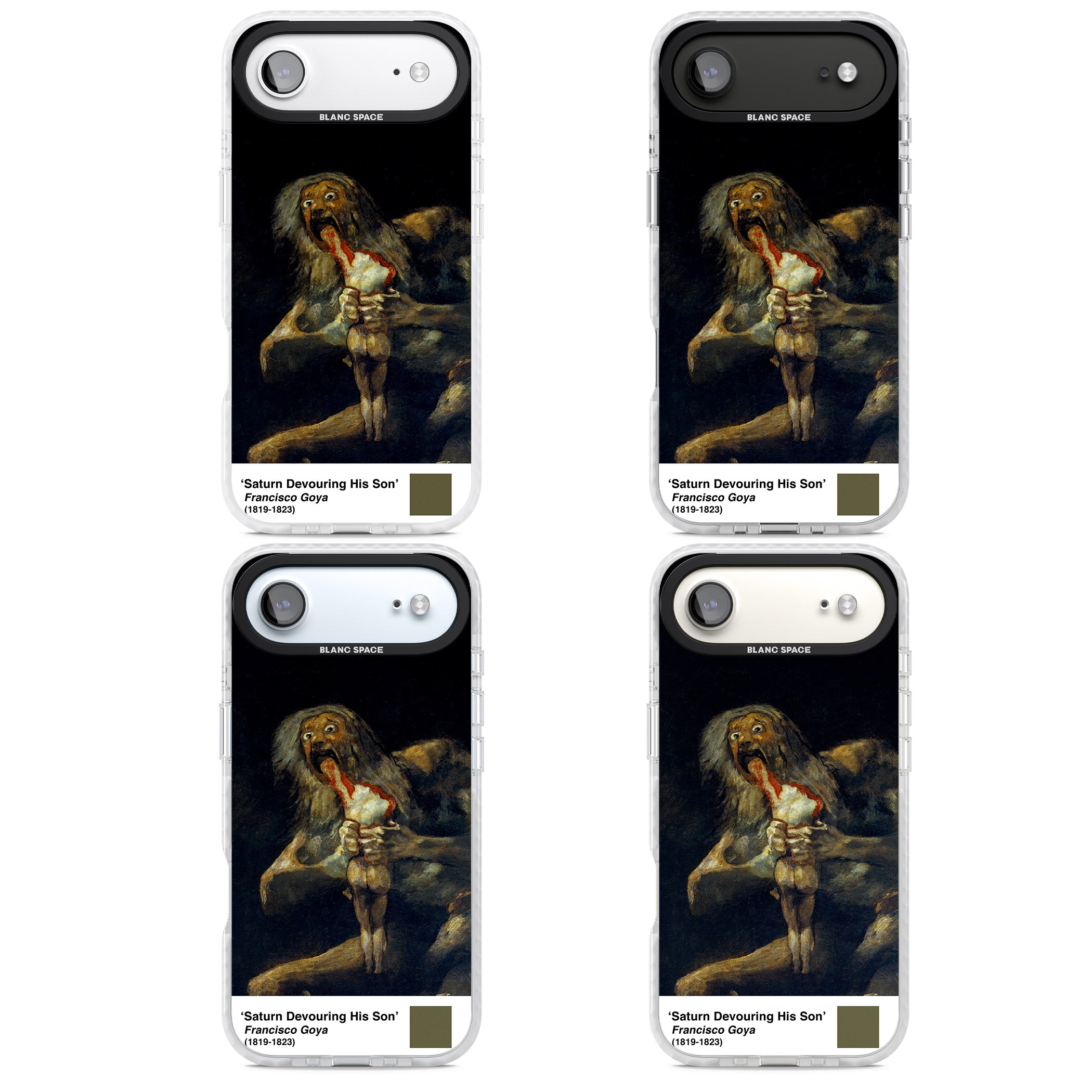 Saturn Devouring His Son iPhone 17 Air Impact Clear Phone Case APT Impact Protection