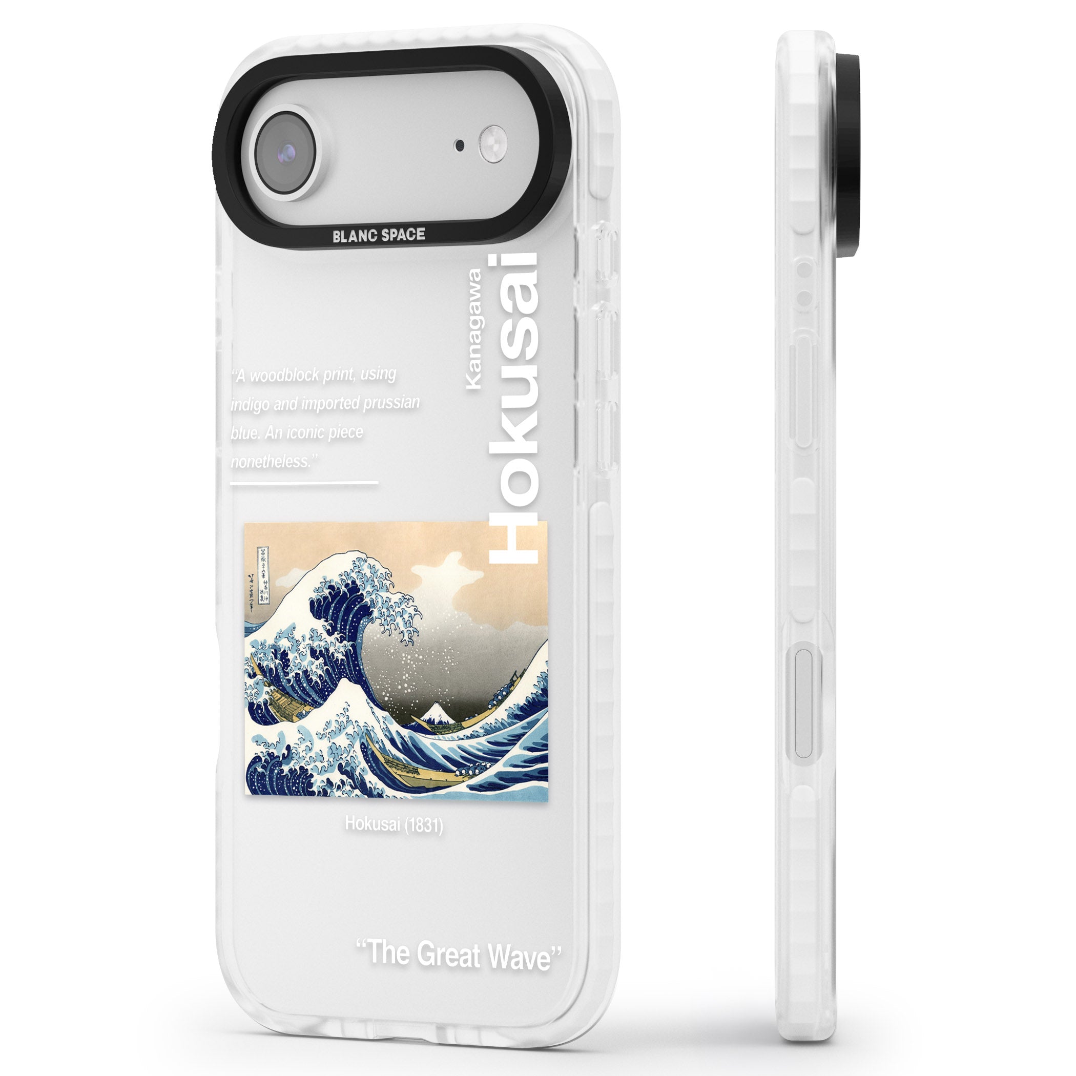 The Great Wave iPhone 17 Air Impact Clear Phone Case Side Profile