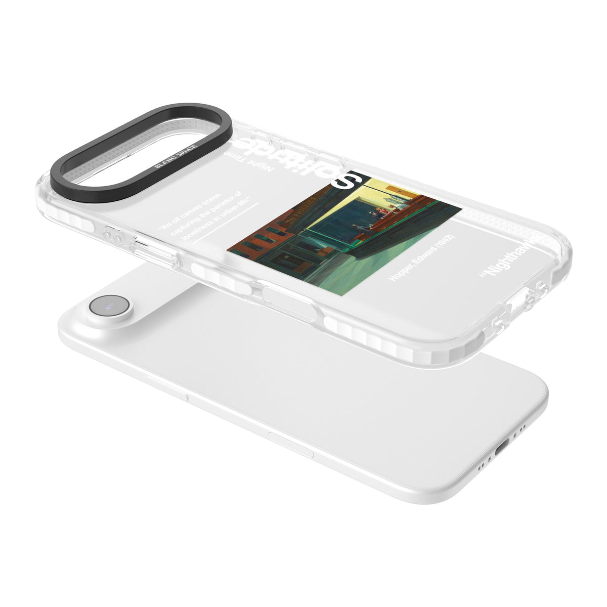 Nighthawks iPhone Air Impact Clear Phone Case angled