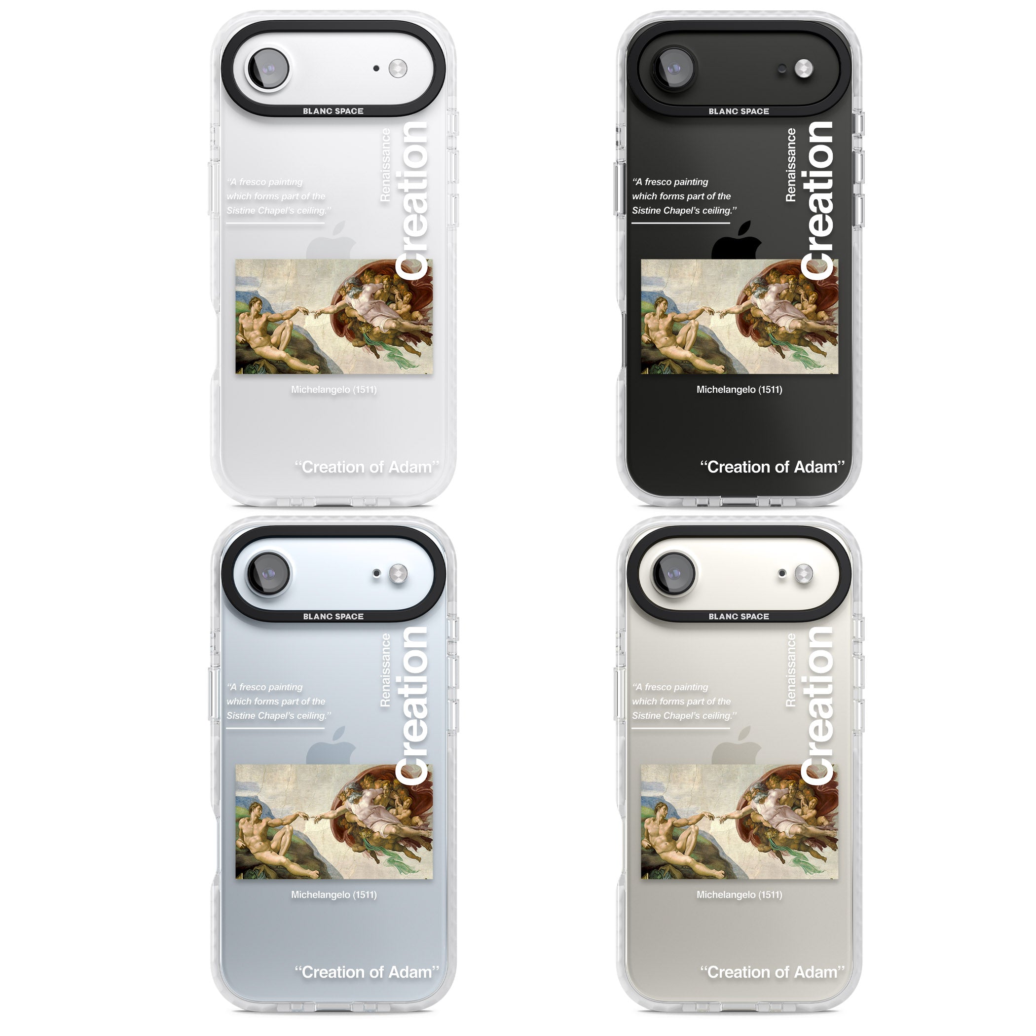 Creation Of Adam Michelangelo iPhone 17 Air Impact Clear Phone Case APT Impact Protection