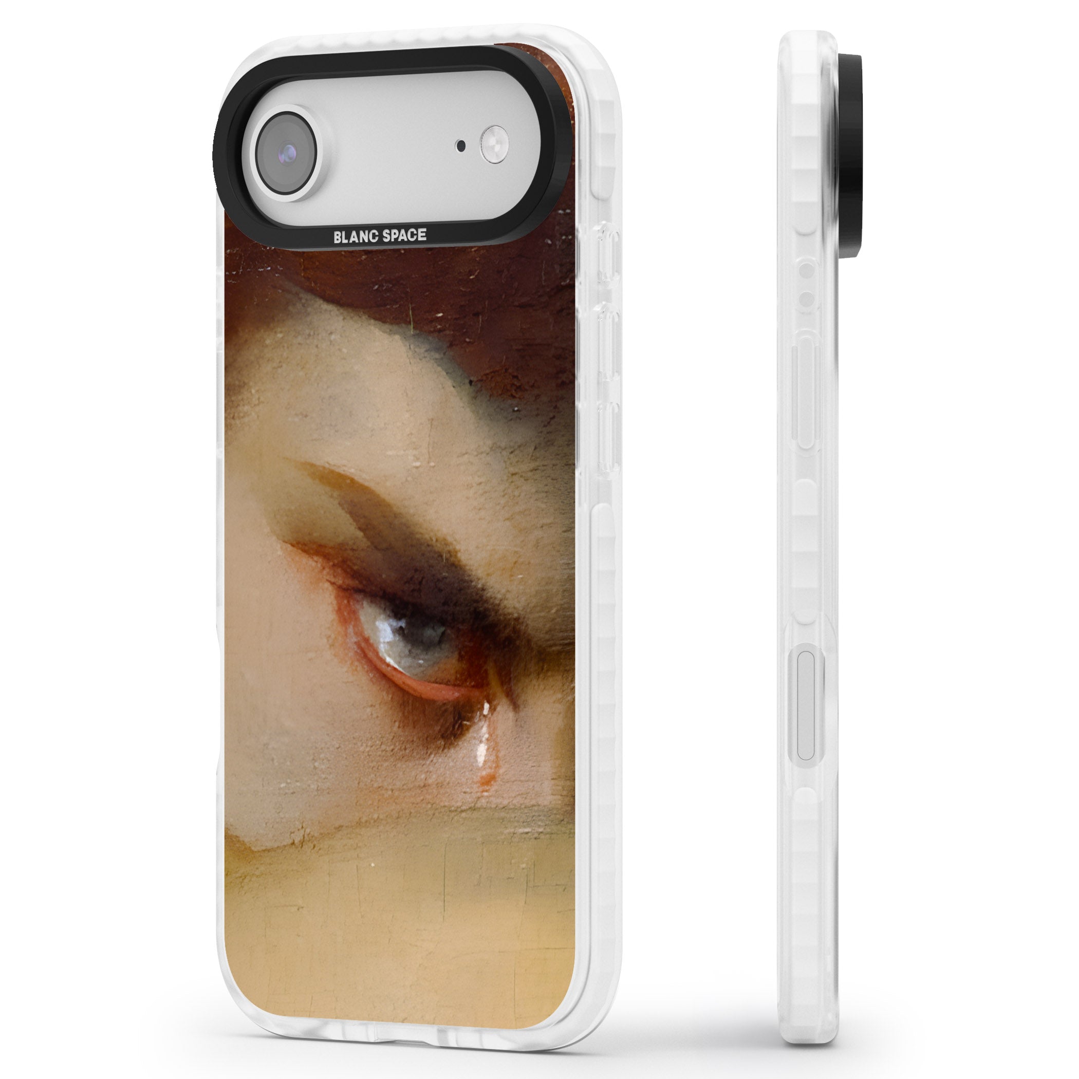 Fallen Angel iPhone 17 Air Impact Clear Phone Case Side Profile