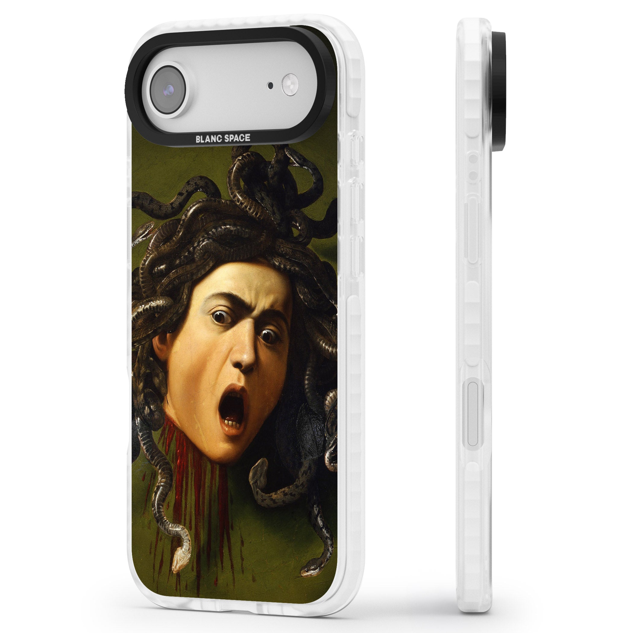 Head of Medusa iPhone 17 Air Impact Clear Phone Case Side Profile