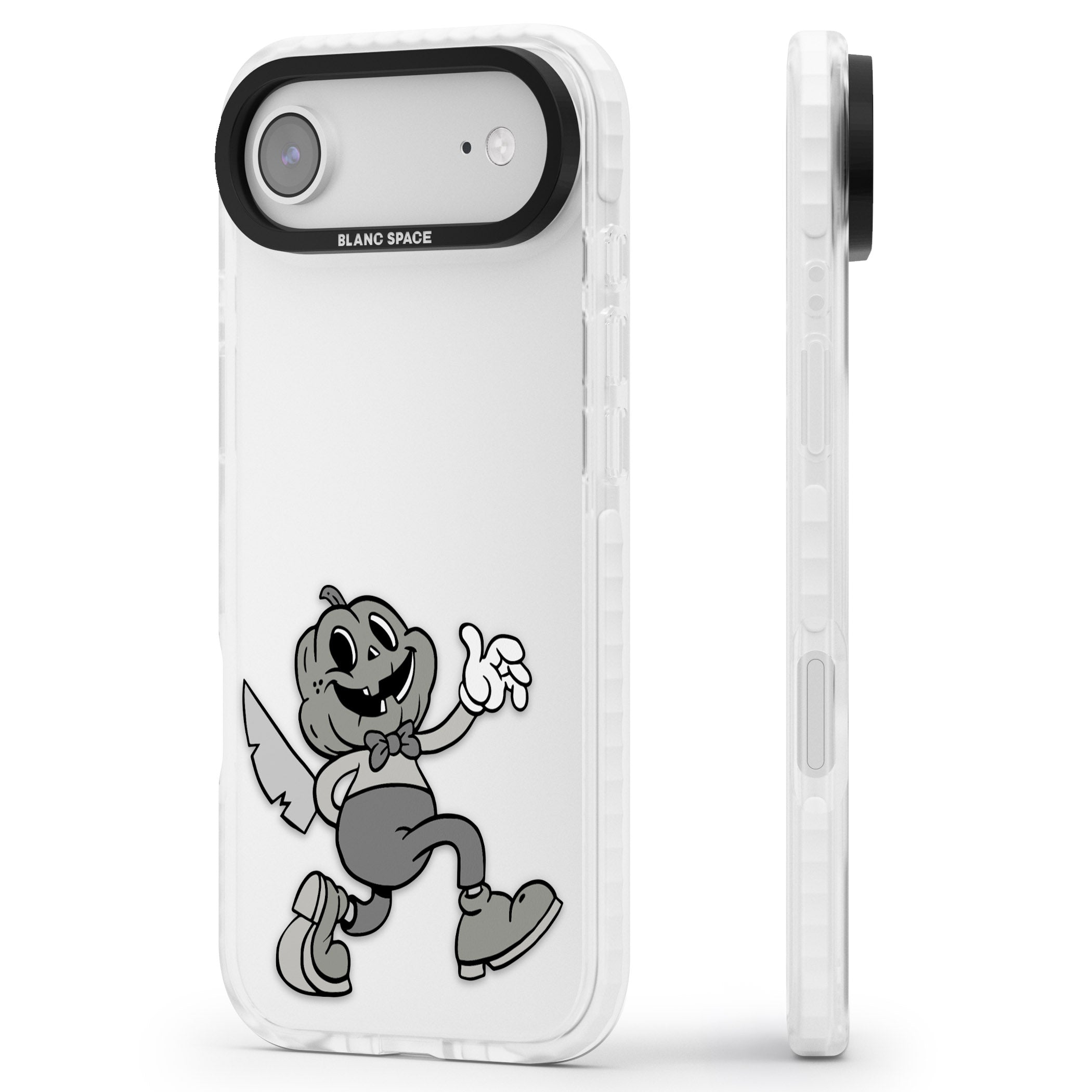 Jack O' Slasher iPhone 17 Air Impact Clear Phone Case Side Profile