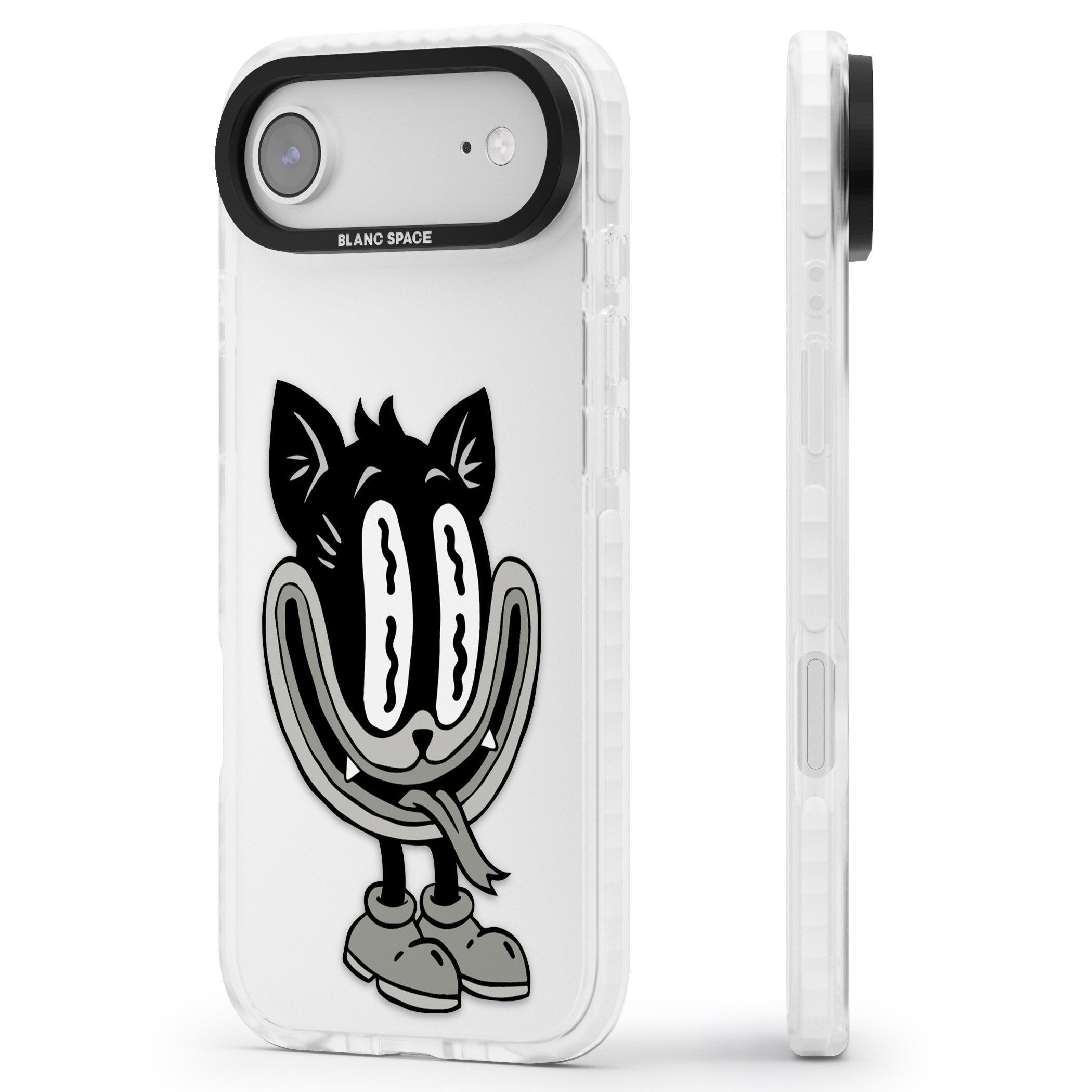 Faded Feline iPhone 17 Air Impact Clear Phone Case Side Profile