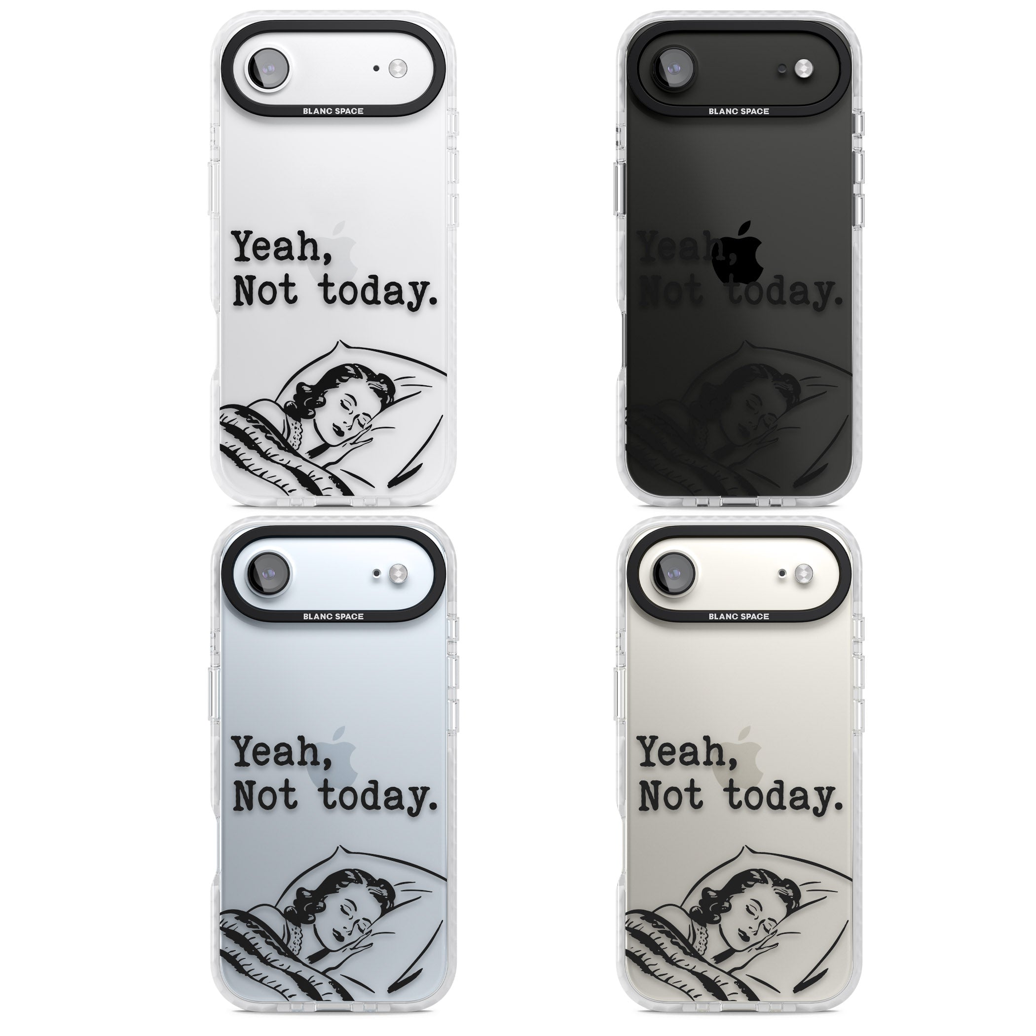 Yeah, Not Today iPhone 17 Air Impact Clear Phone Case APT Impact Protection