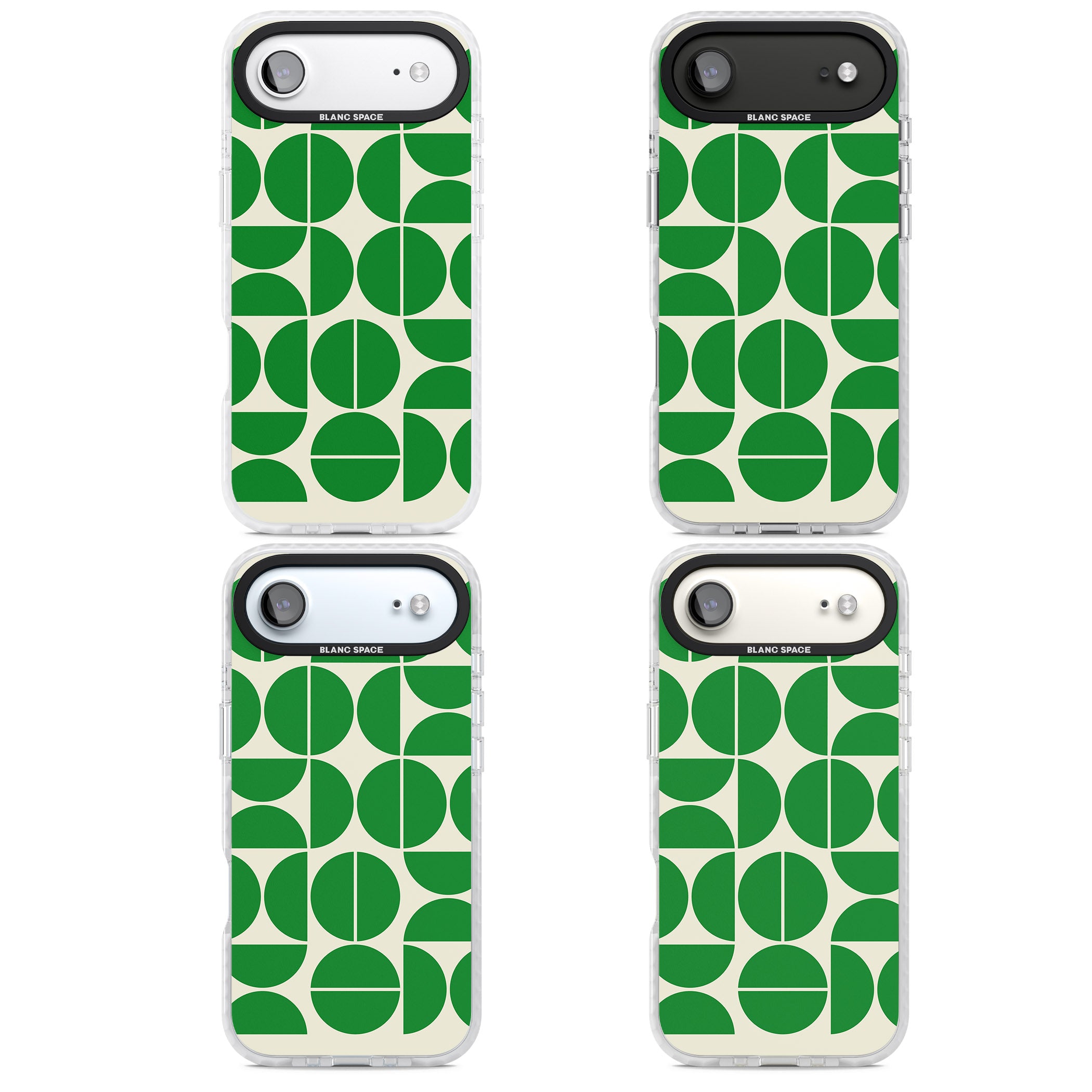 Retro Green Circles iPhone 17 Air Impact Clear Phone Case APT Impact Protection