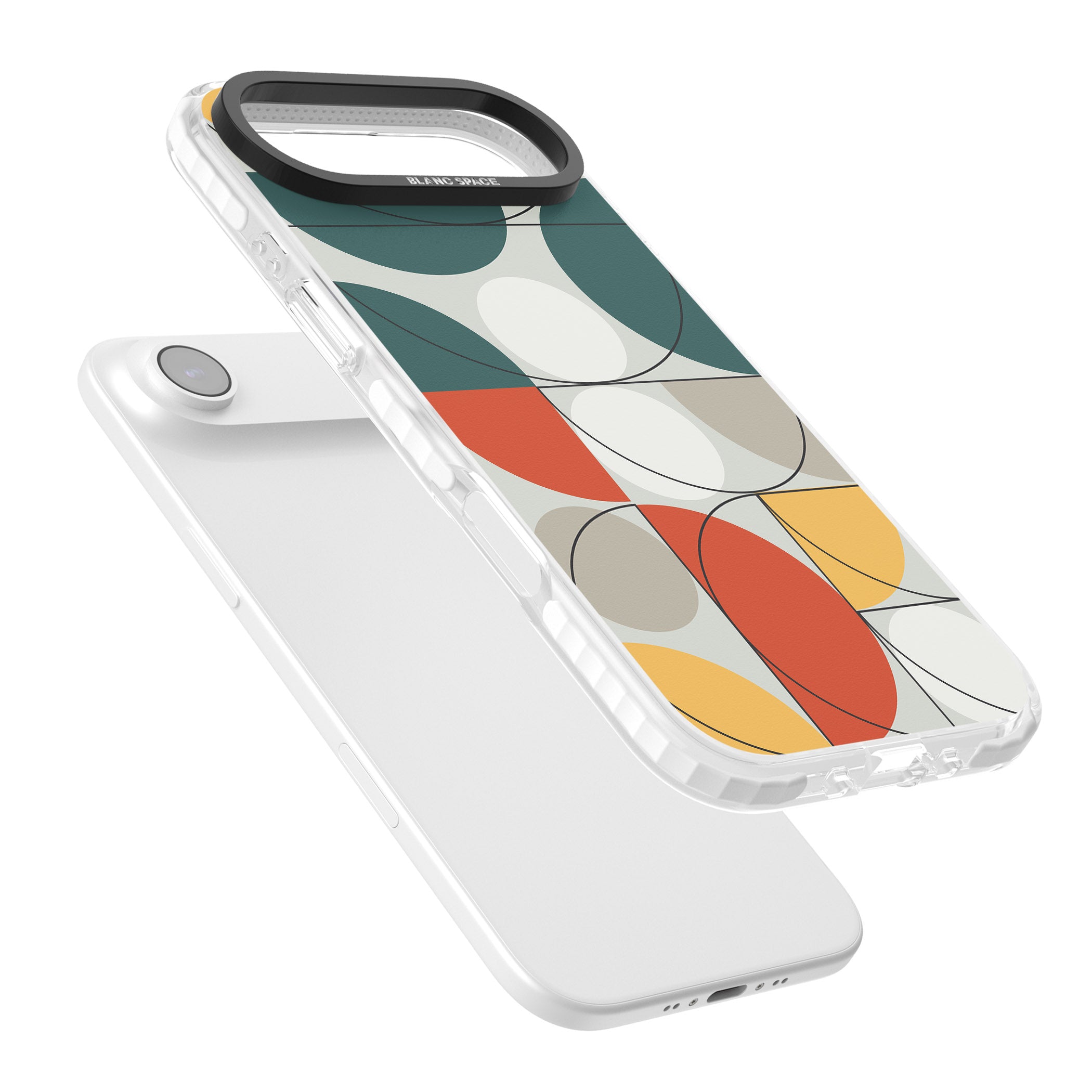 Modern Abstract Circle iPhone 17 Air Impact Clear Phone Case Colours