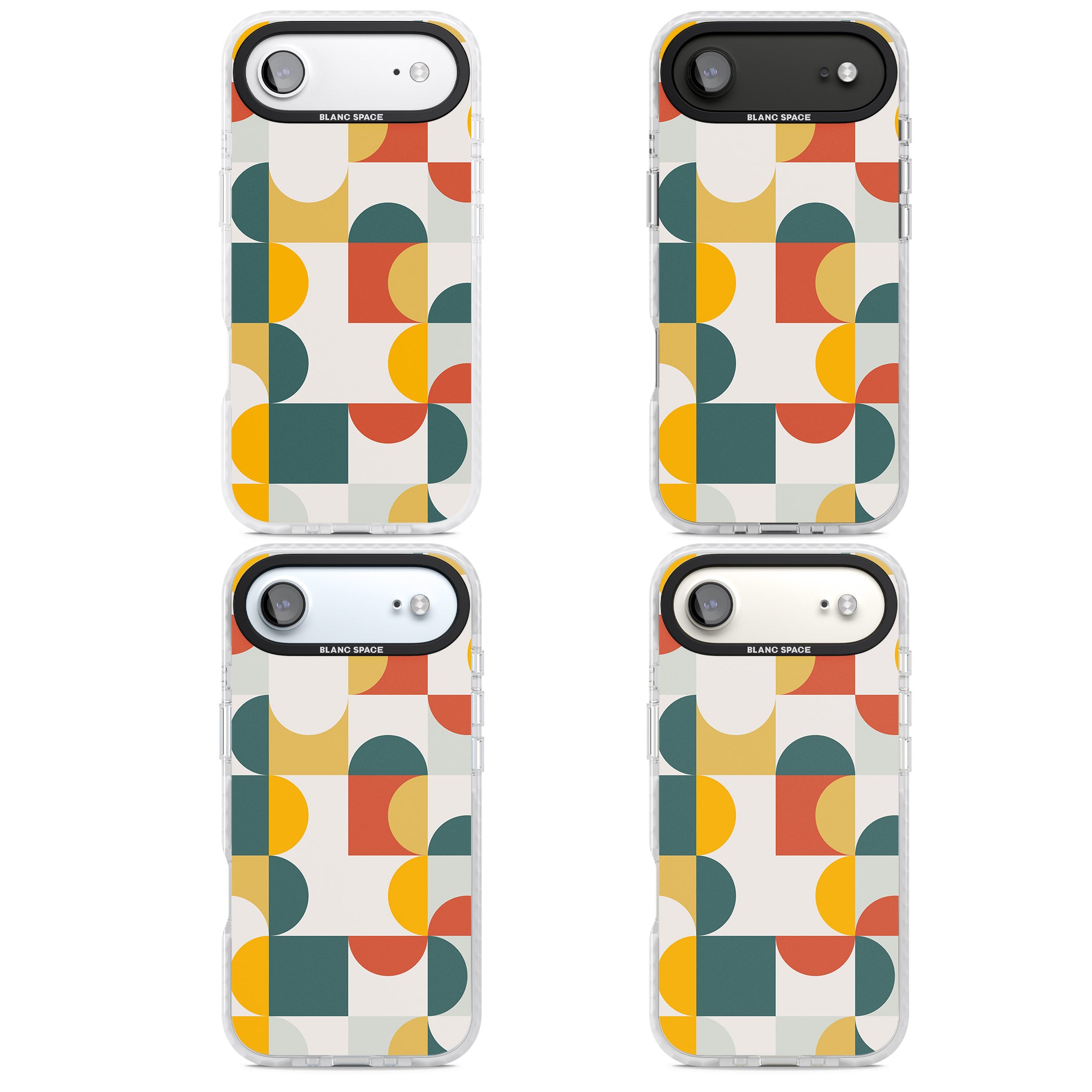 Retro Color Blocks iPhone 17 Air Impact Clear Phone Case APT Impact Protection