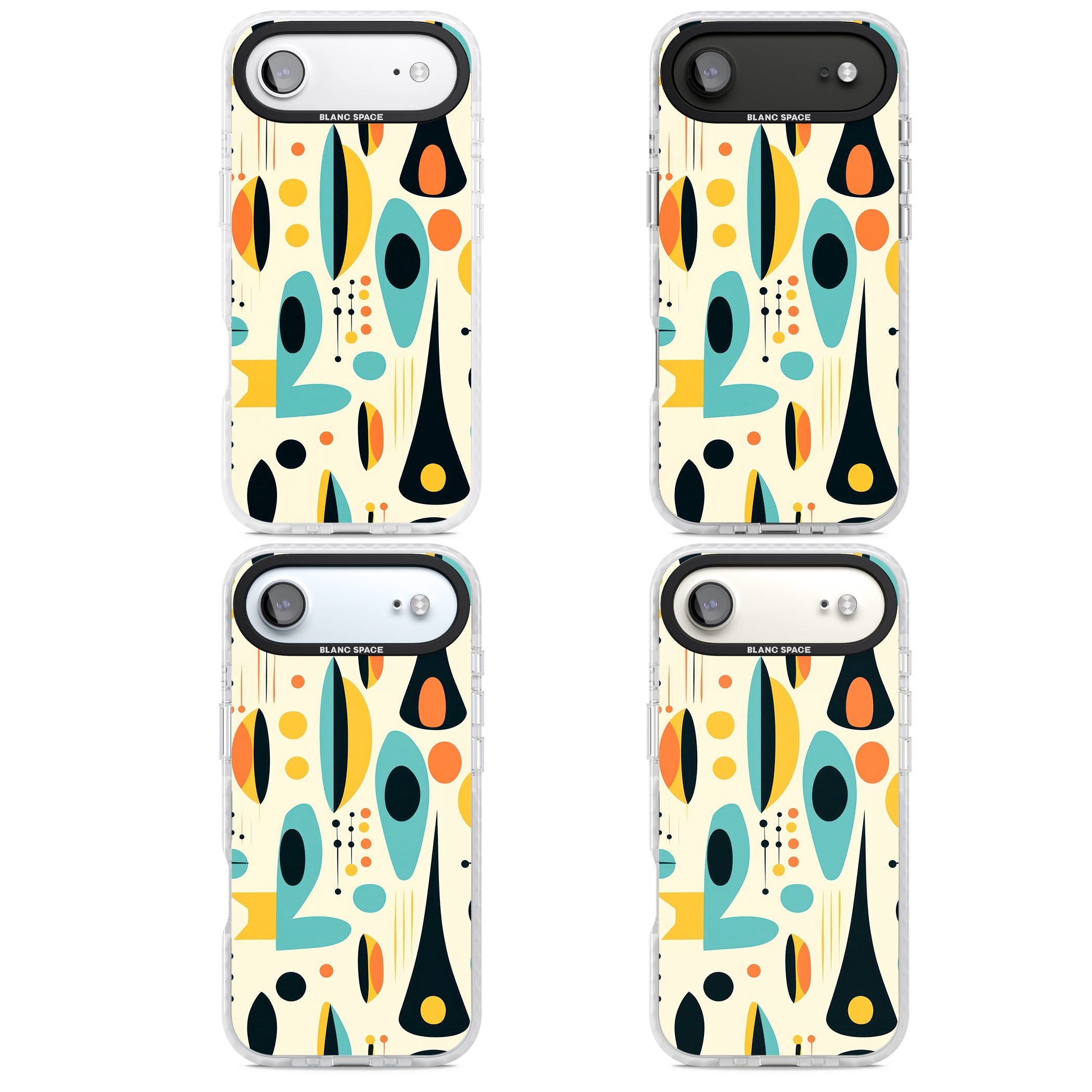 Mid Century Atomic Pattern iPhone 17 Air Impact Clear Phone Case APT Impact Protection