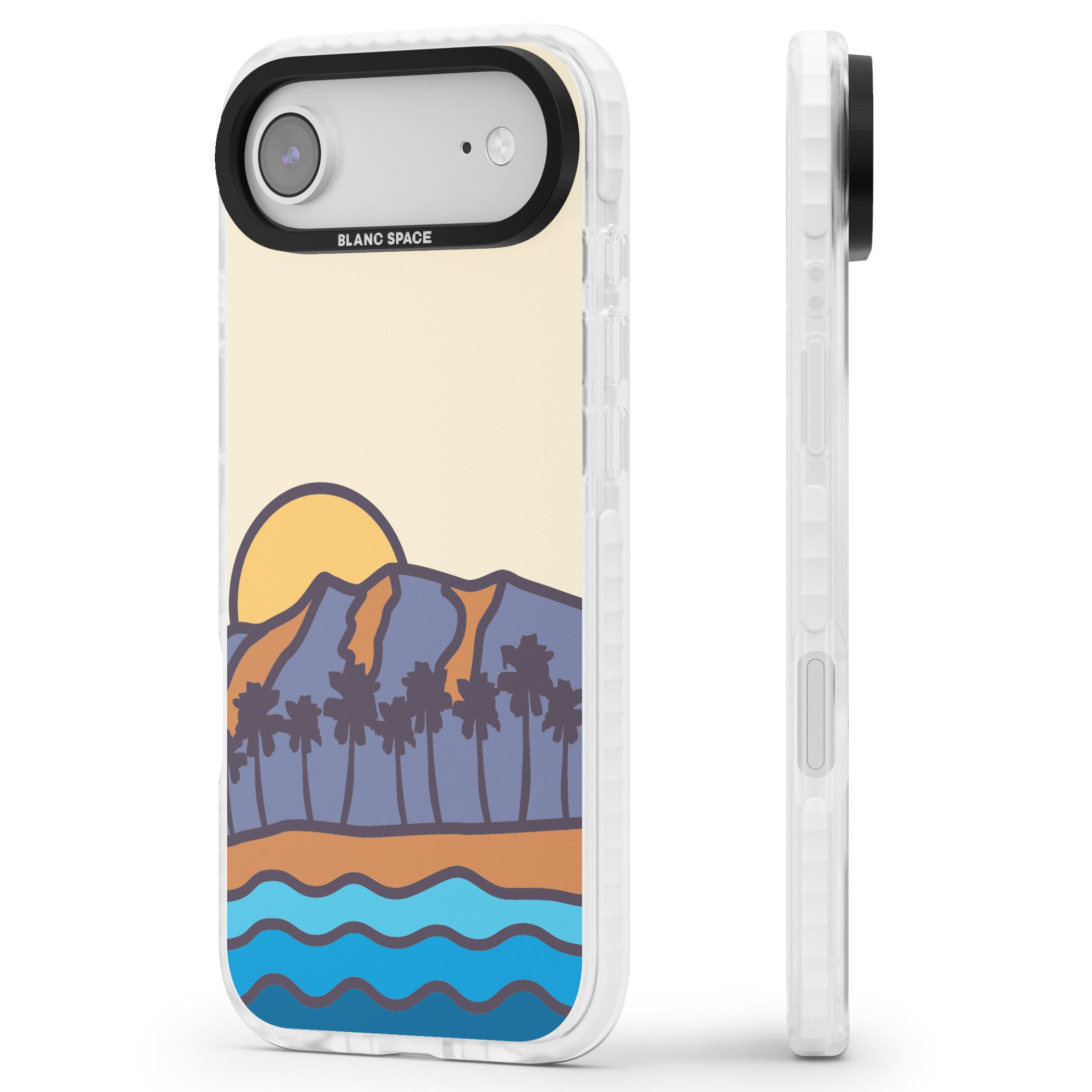 South Sunset iPhone 17 Air Impact Clear Phone Case Side Profile