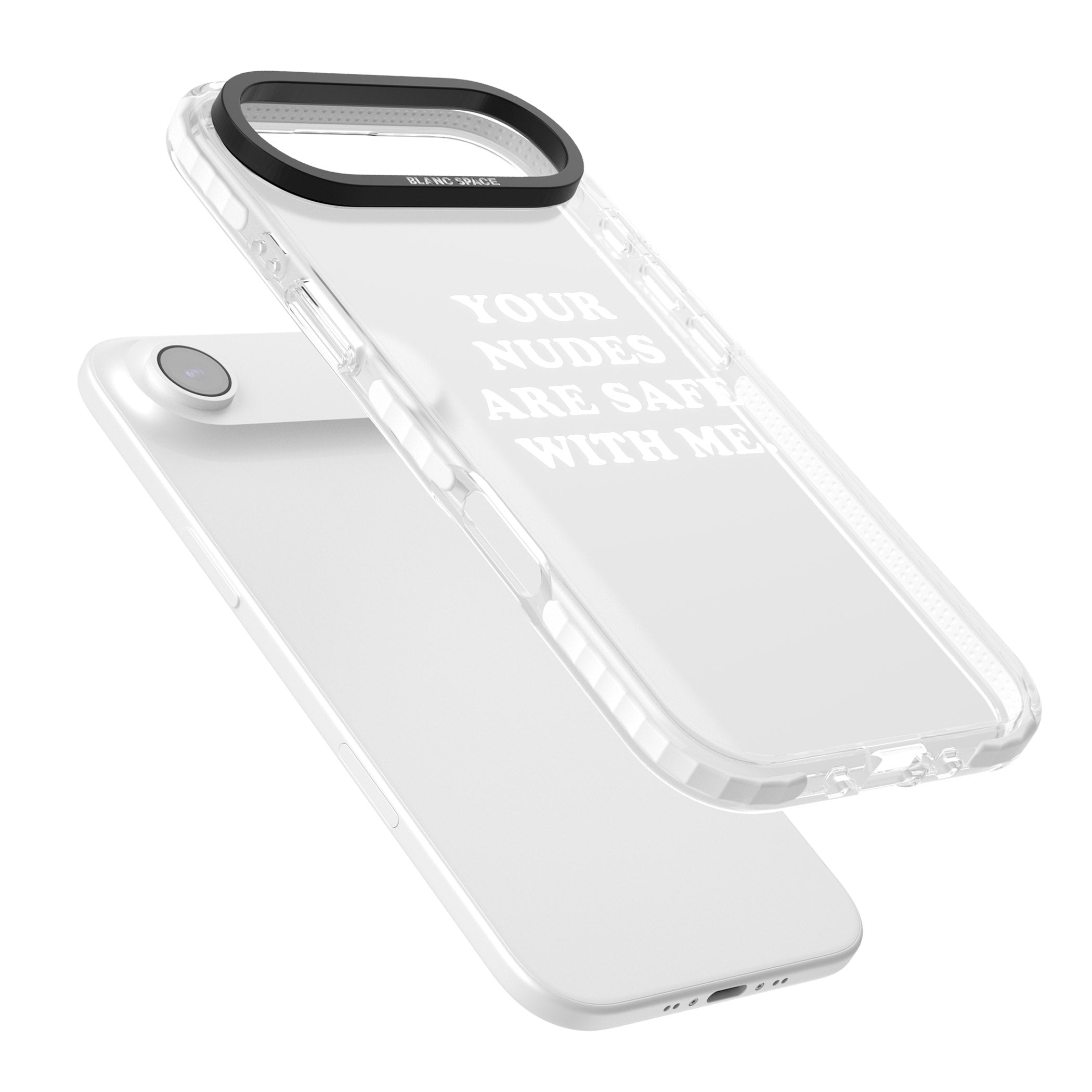 Your Nudes Are Safe White iPhone 17 Air Impact Clear Phone Case Colours