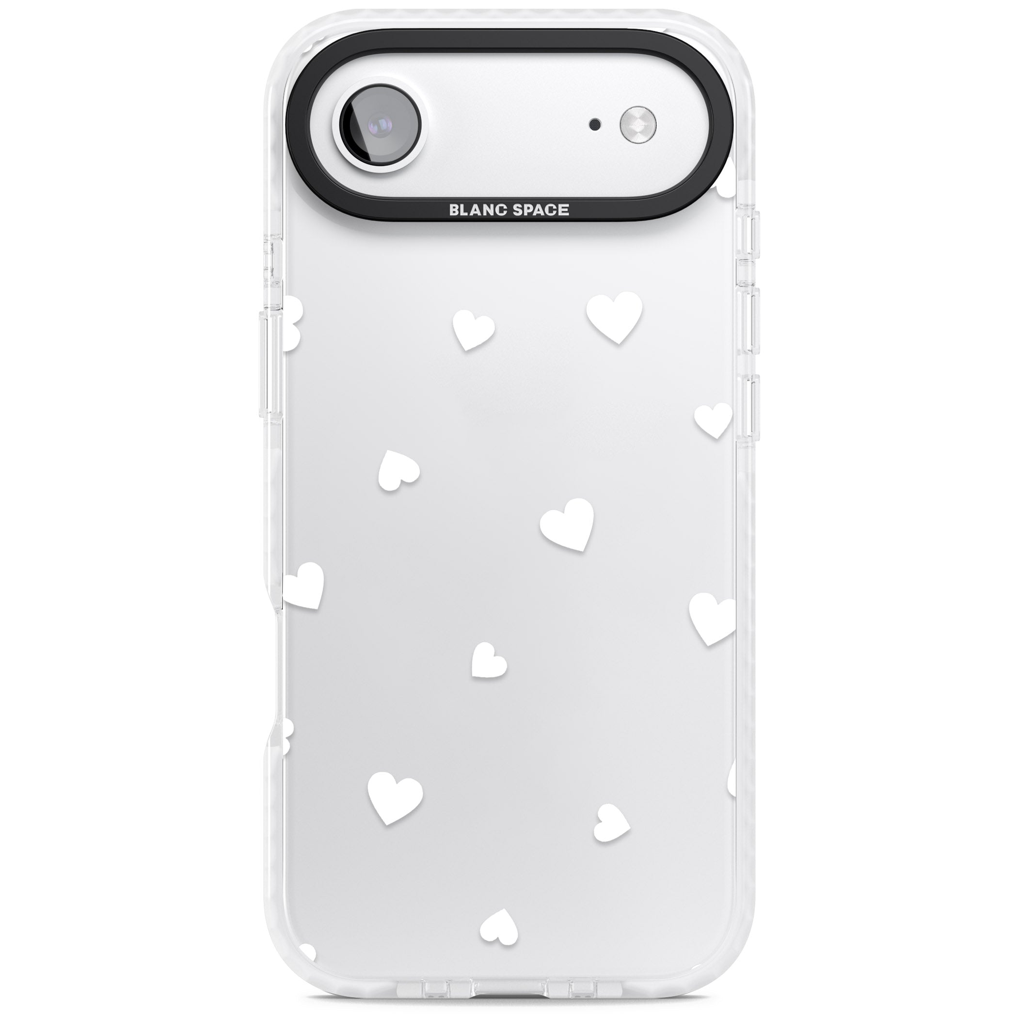 White Hearts iPhone 17 Air Impact Clear Phone Case