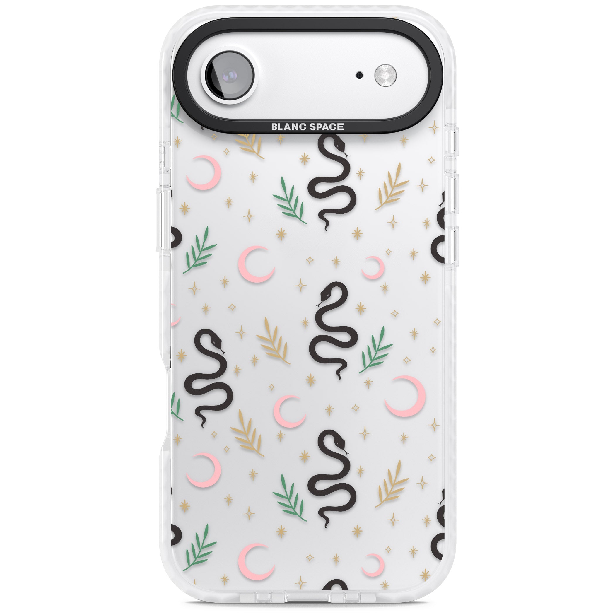 Snake & Moon Pattern iPhone 17 Air Impact Clear Phone Case