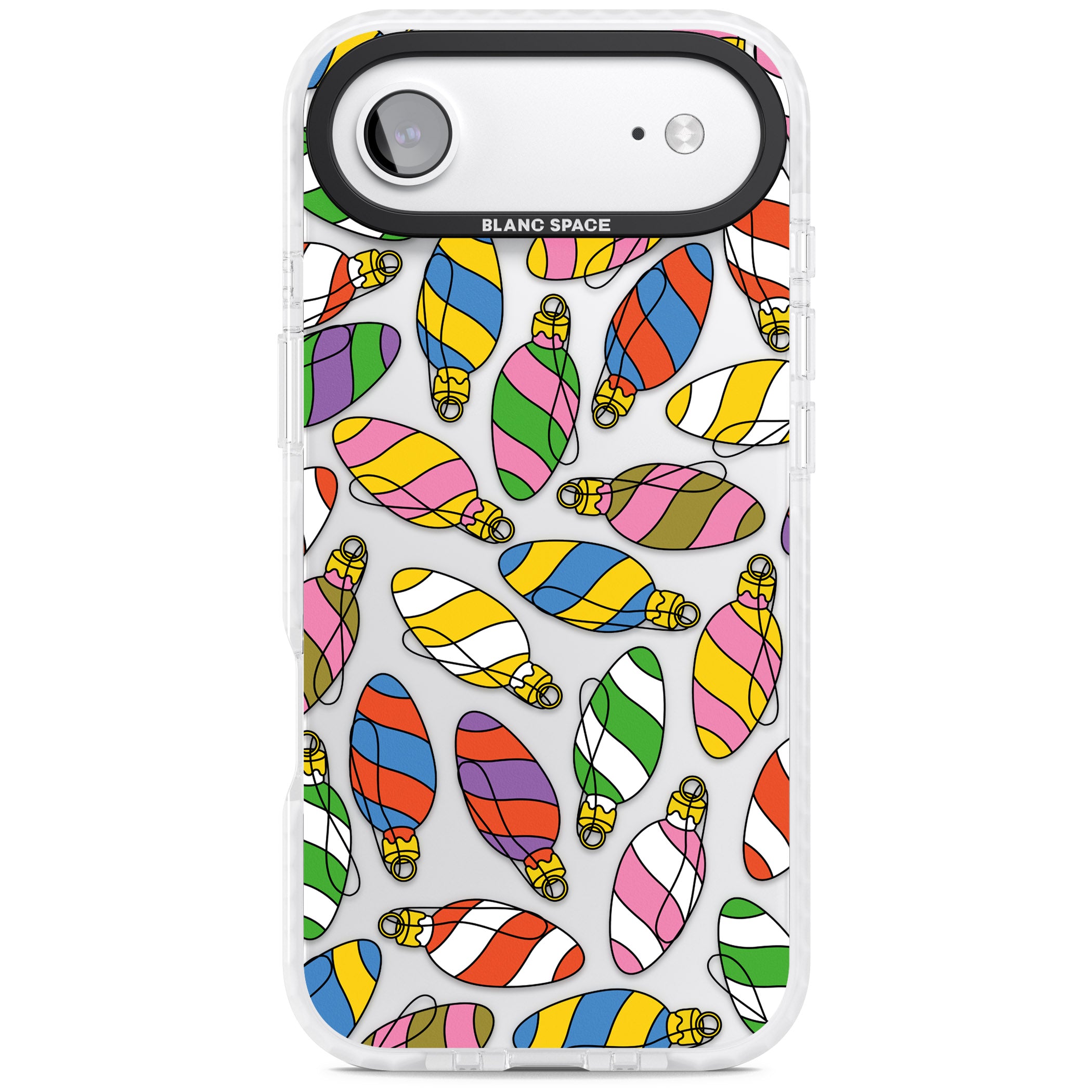 Colourful Holiday Ornaments iPhone 17 Air Impact Clear Phone Case