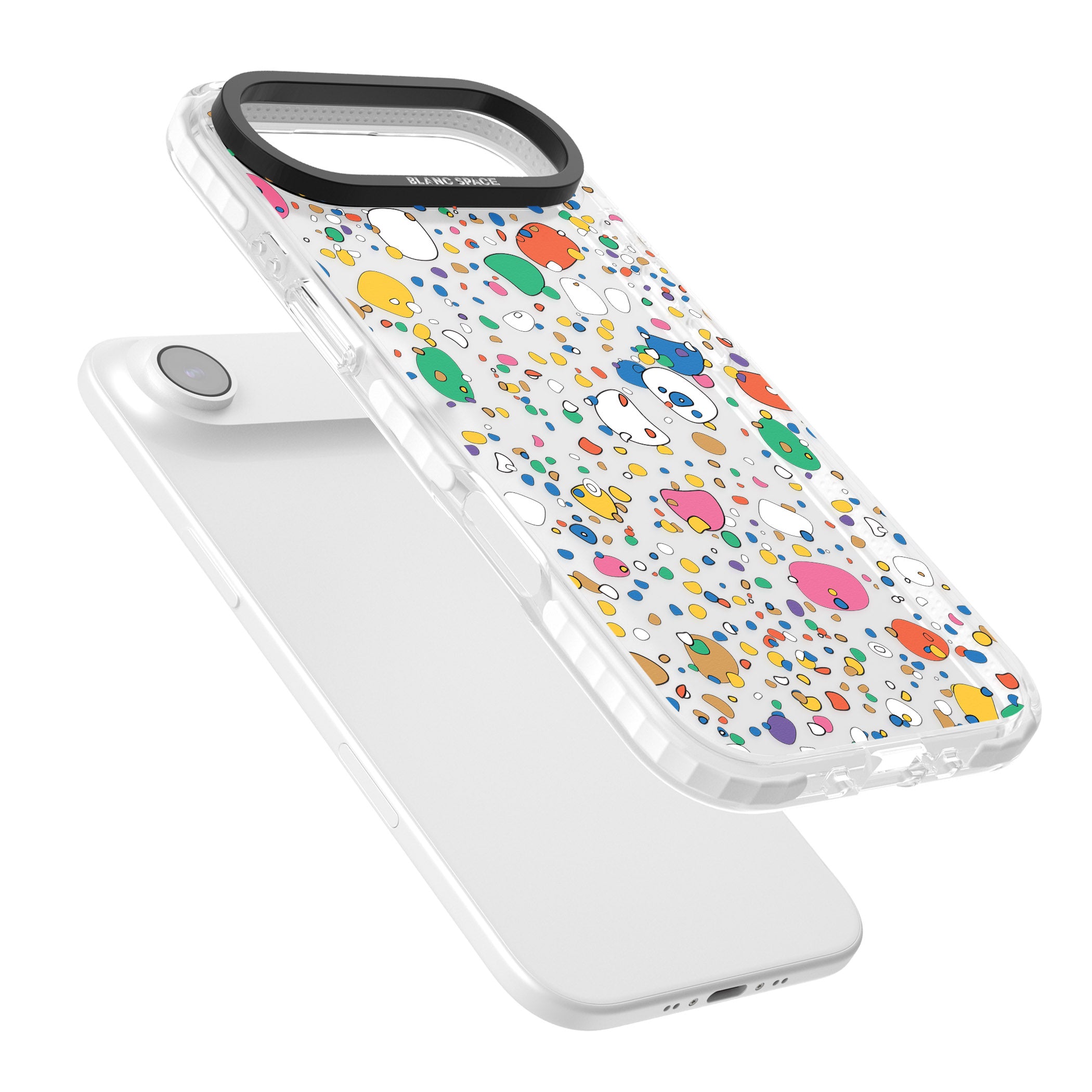 Colourful Confetti Pebbles iPhone 17 Air Impact Clear Phone Case Colours