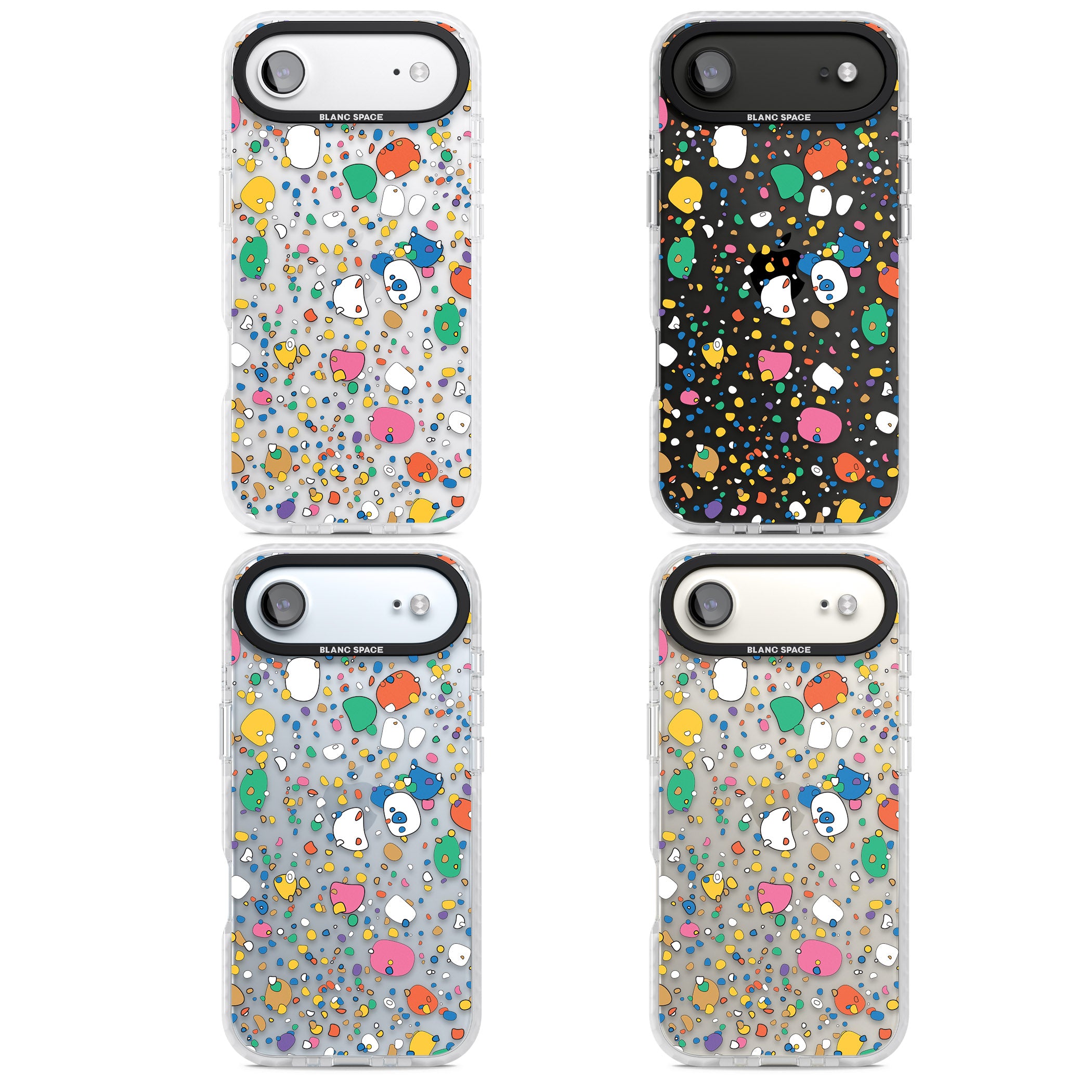 Colourful Confetti Pebbles iPhone 17 Air Impact Clear Phone Case APT Impact Protection