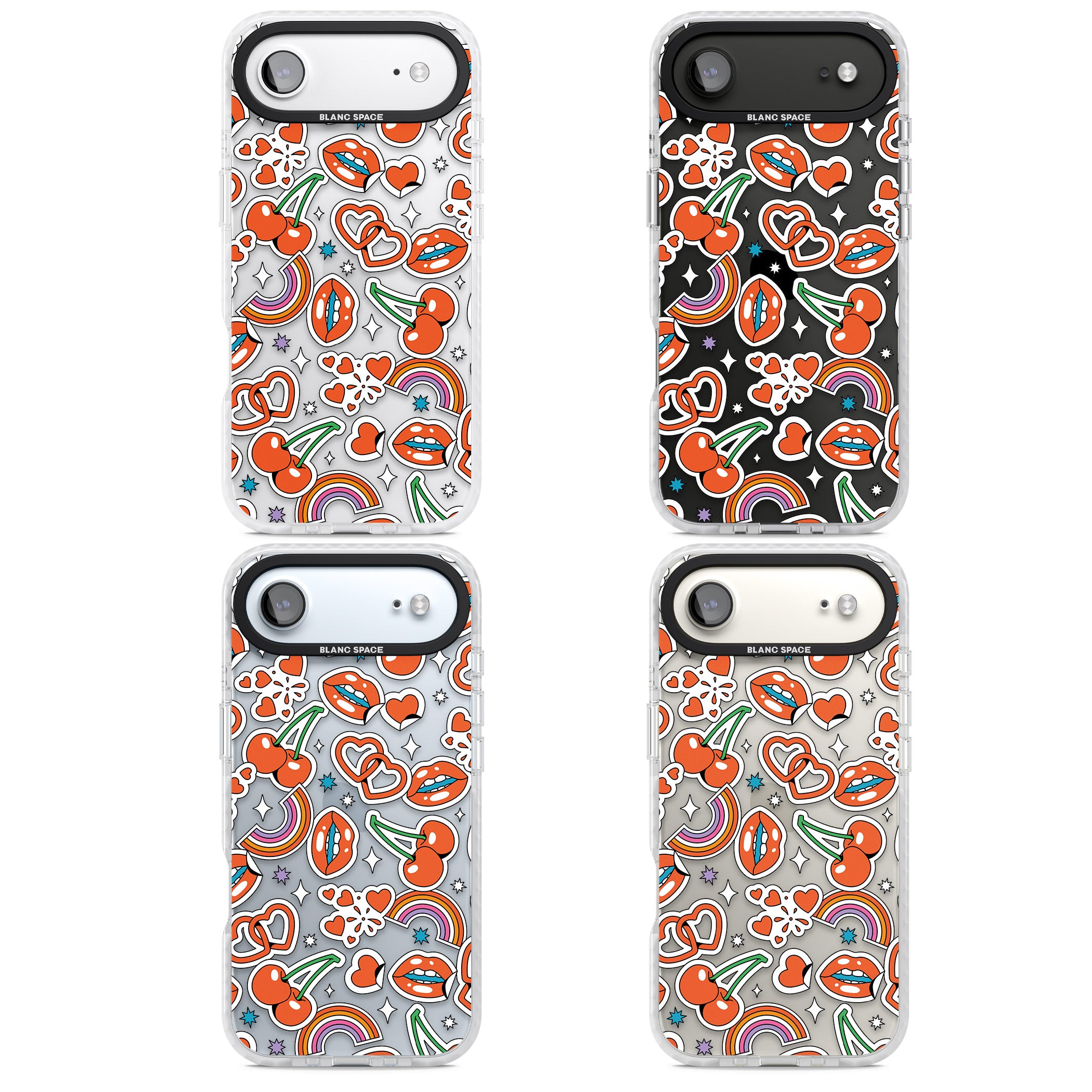 Red Sticker Pop iPhone 17 Air Impact Clear Phone Case APT Impact Protection