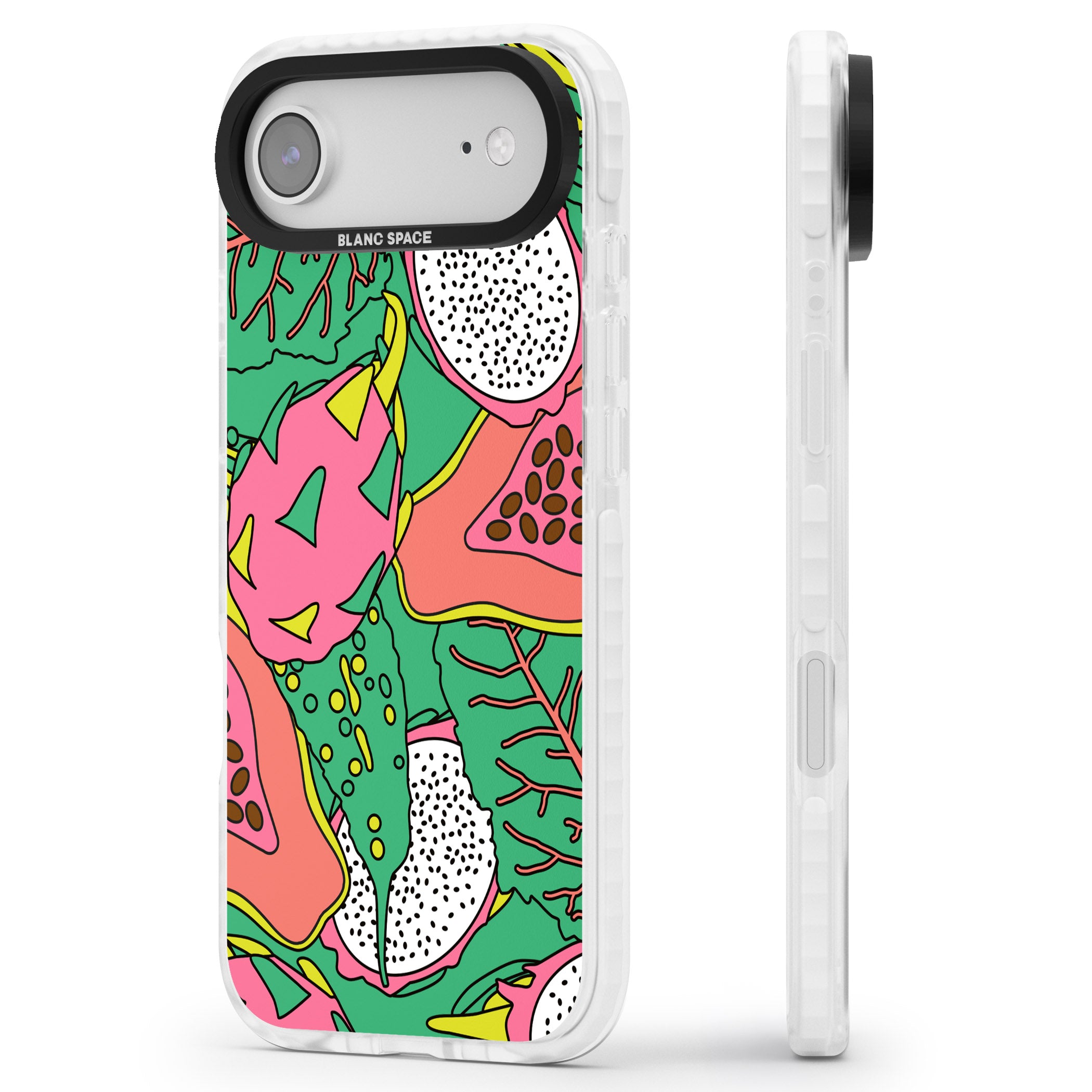 Psychedelic Salad iPhone 17 Air Impact Clear Phone Case Side Profile