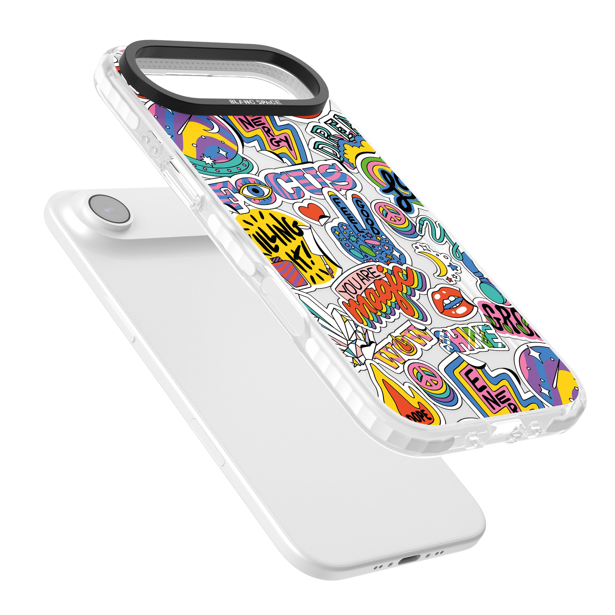 Magic Sticker Collage iPhone 17 Air Impact Clear Phone Case Colours