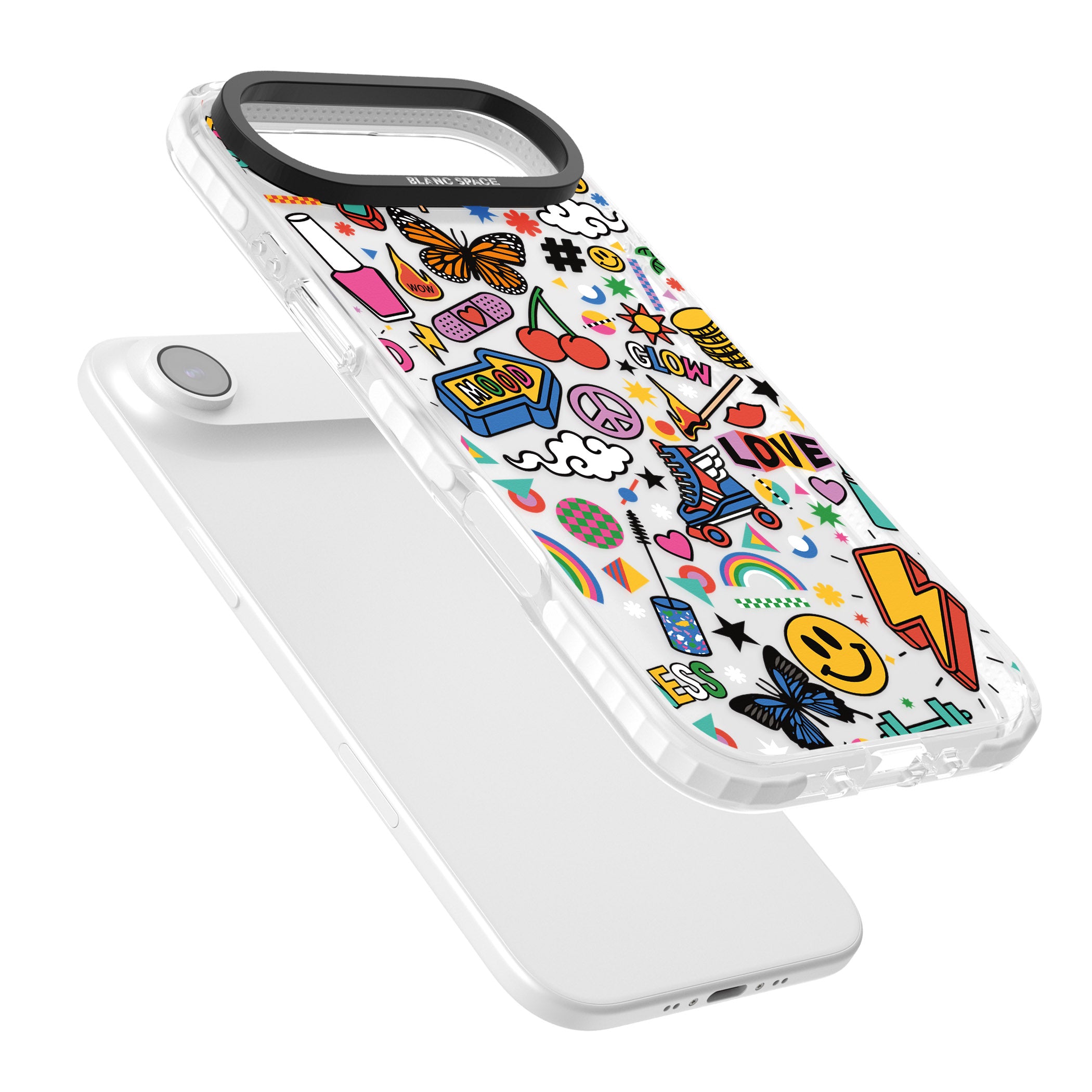 Electric Love iPhone 17 Air Impact Clear Phone Case Colours