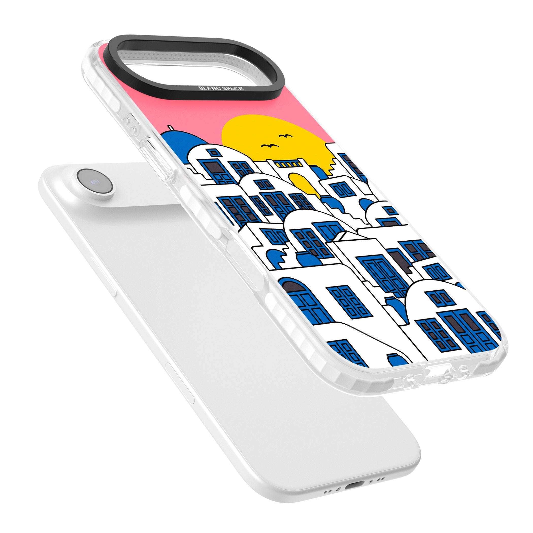 Santorini Sunset iPhone 17 Air Impact Clear Phone Case Colours