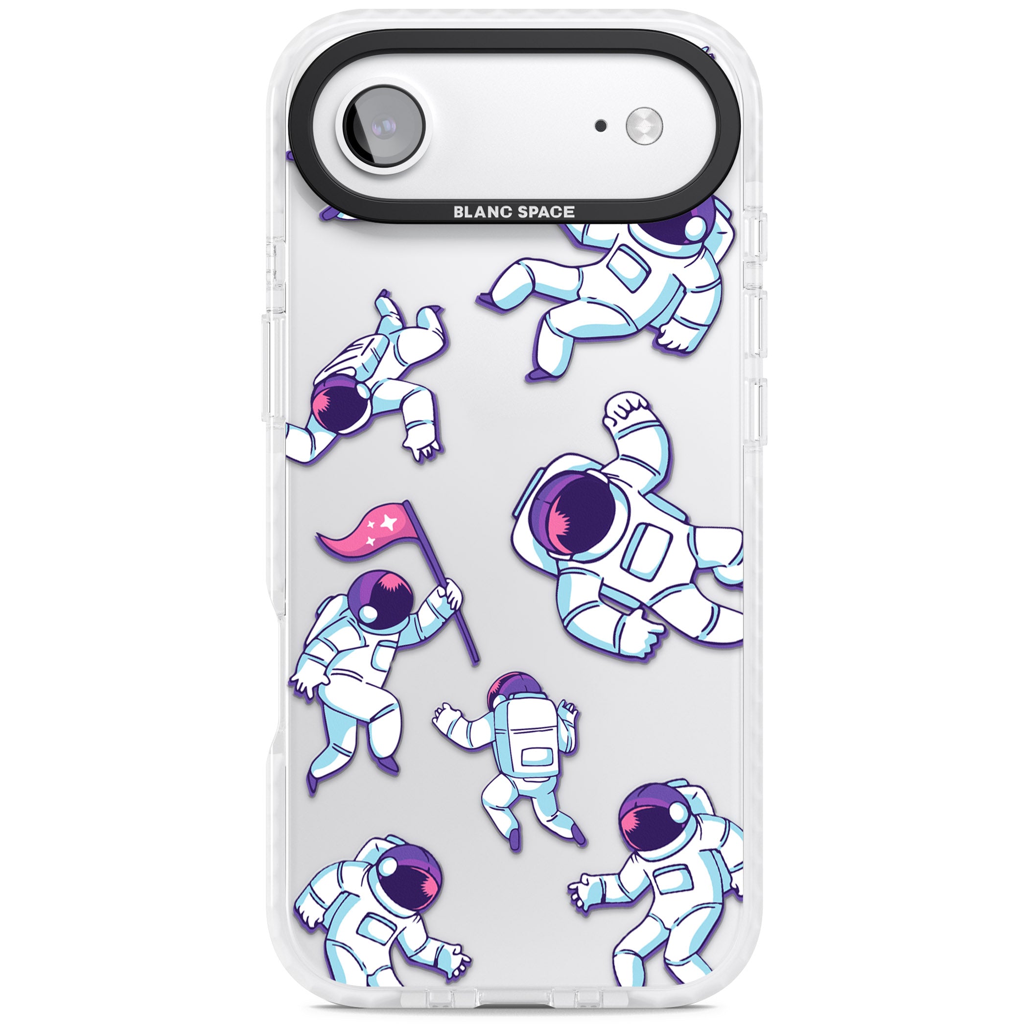 Astronaut Pattern iPhone 17 Air Impact Clear Phone Case