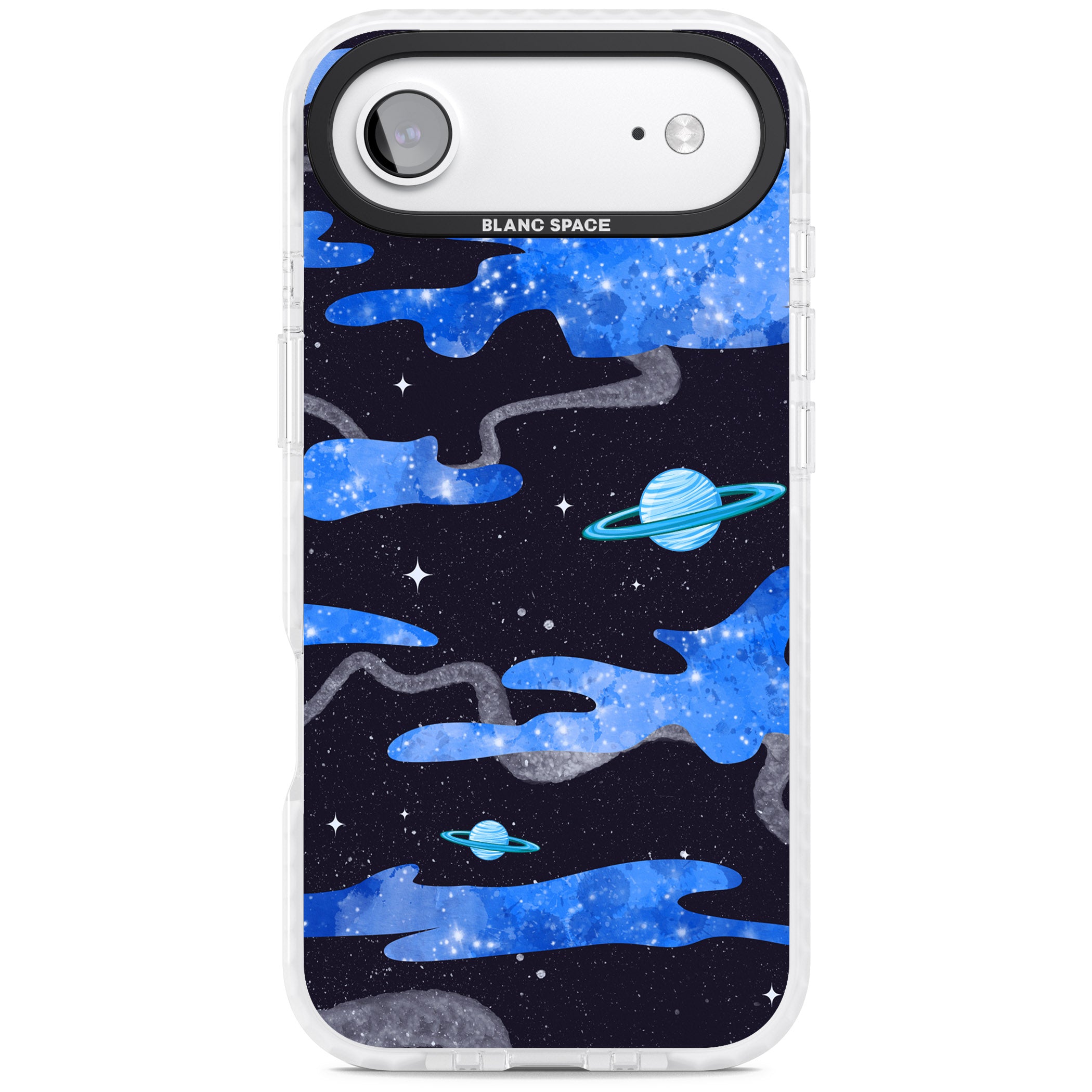 Blue Galaxy iPhone 17 Air Impact Clear Phone Case