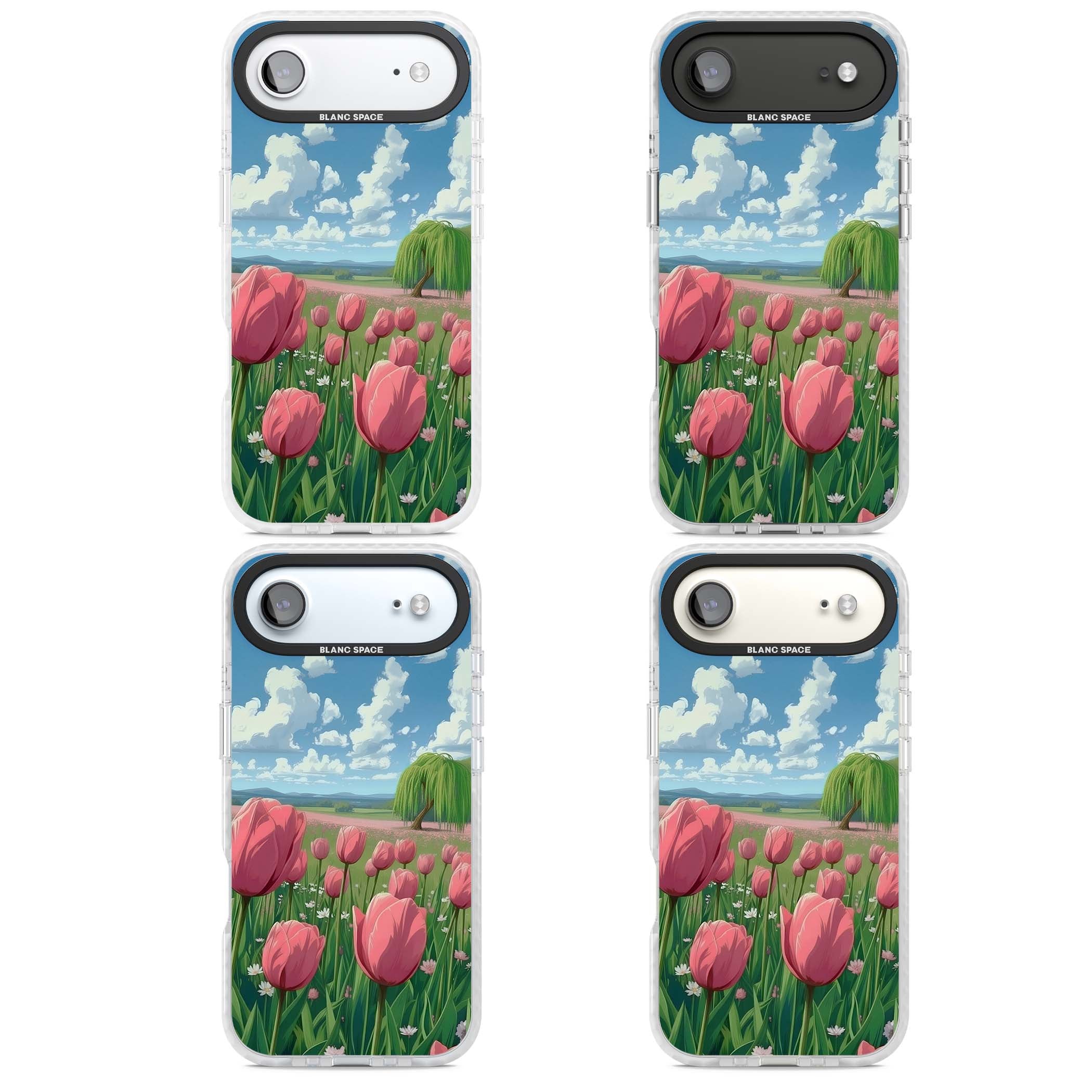 Willow By The Pink Tulips floral iPhone case | Black Impact case for iPhone Air