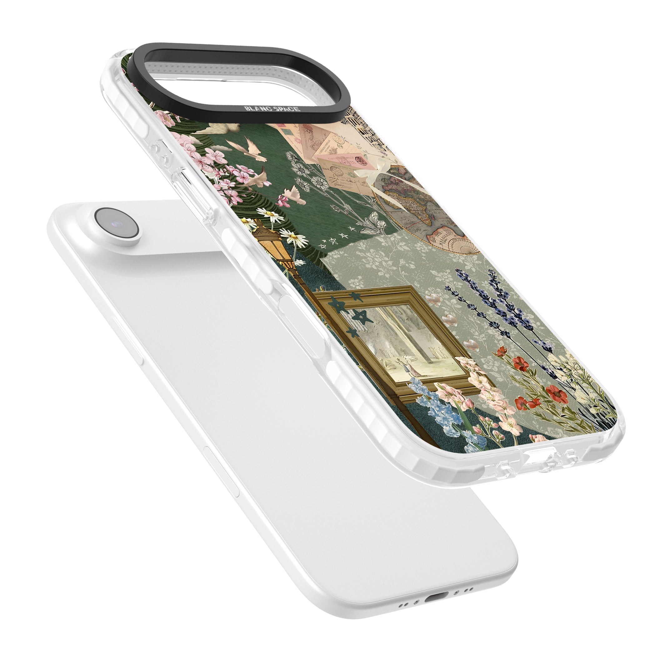 Vintage Spring Collage iPhone 17 Air Impact Clear Phone Case Colours