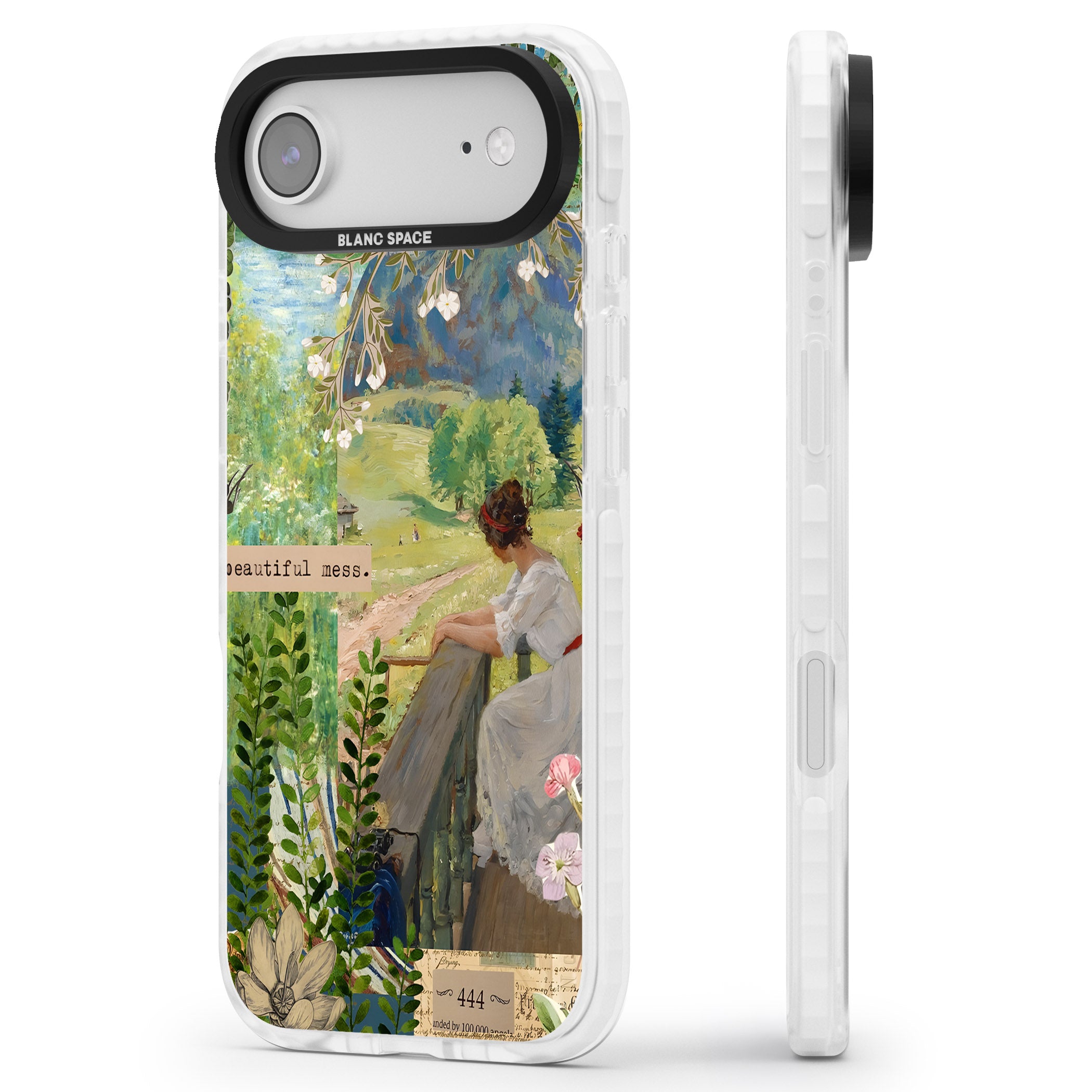 Beautiful Mess iPhone 17 Air Impact Clear Phone Case Side Profile