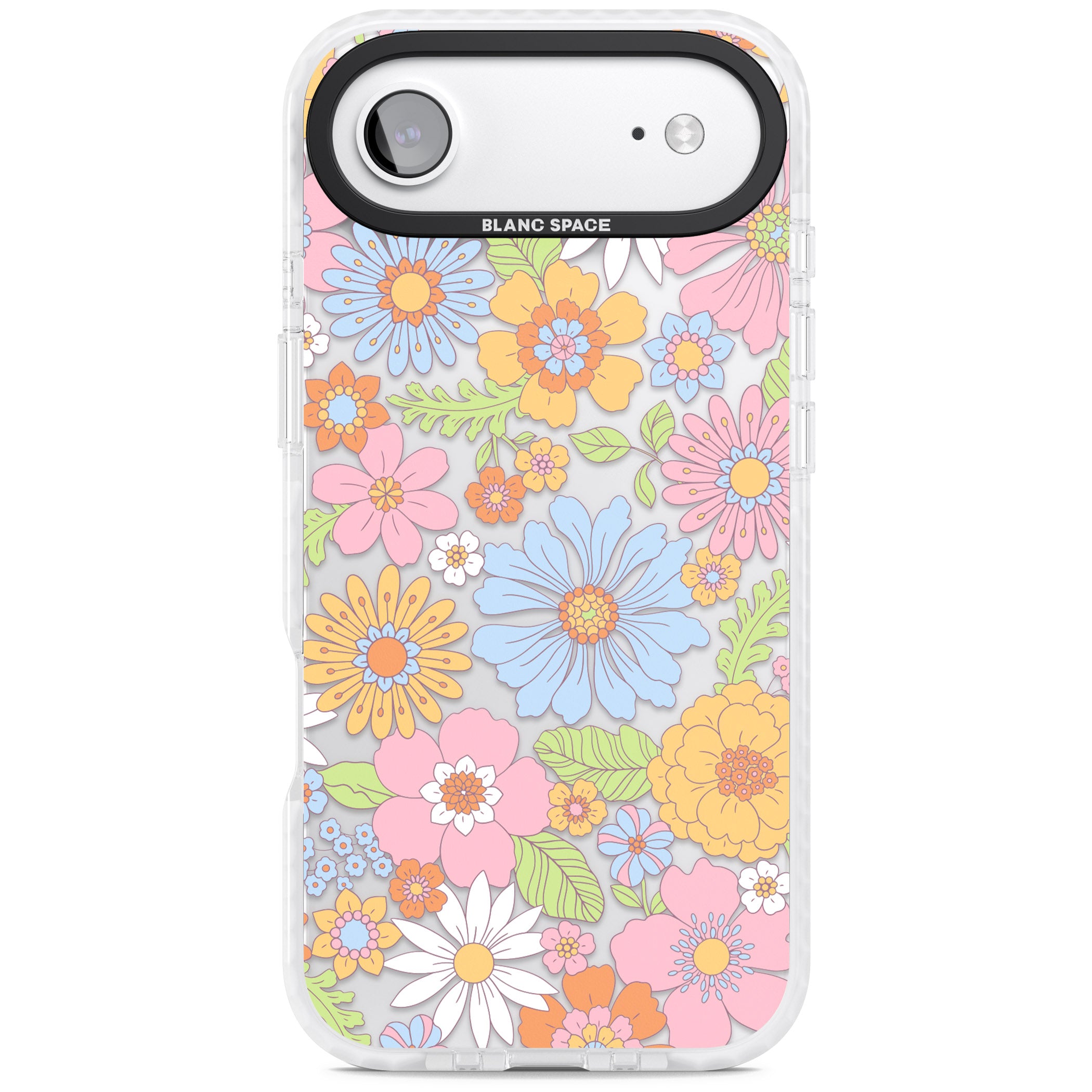 Pastel Flower Pattern iPhone 17 Air Impact Clear Phone Case