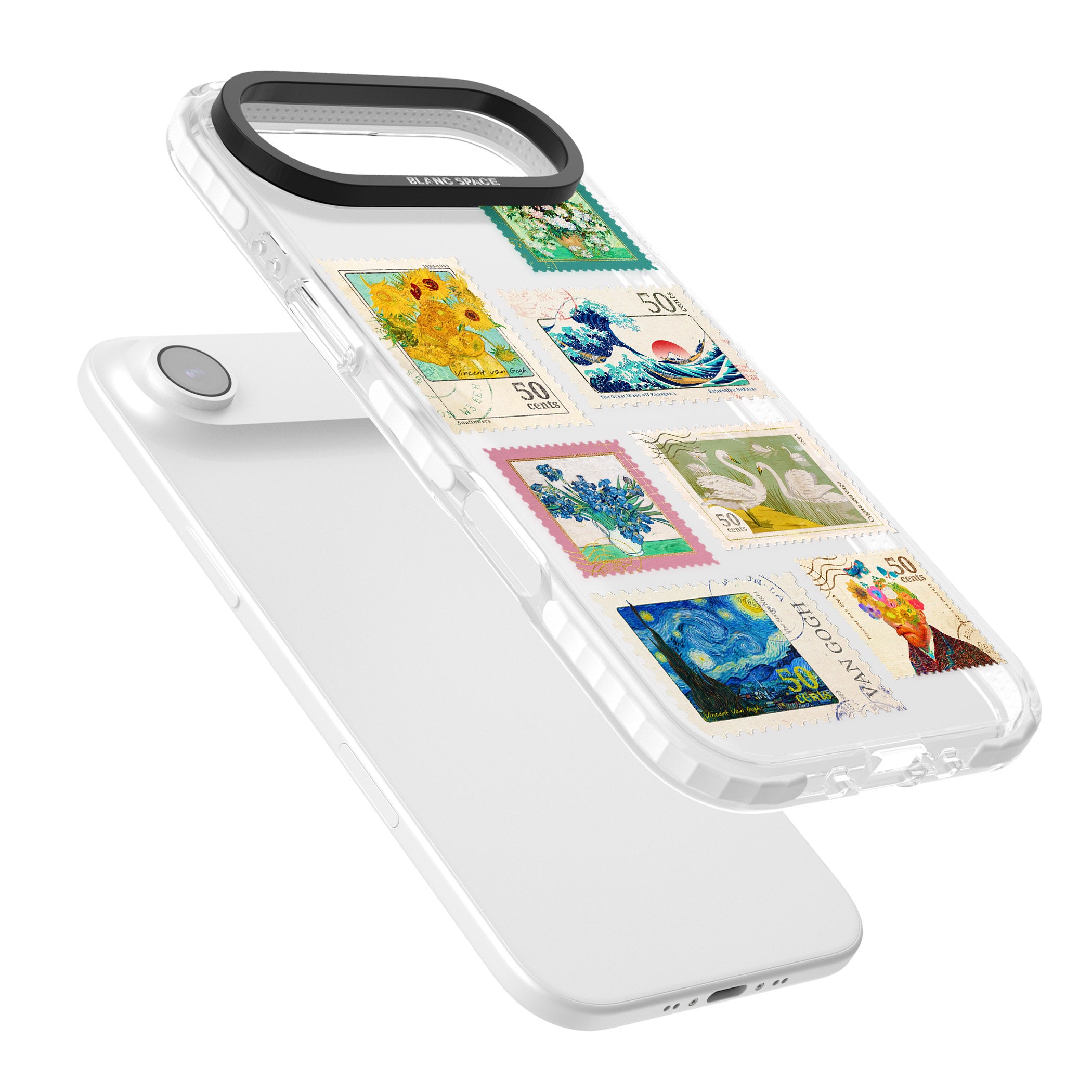 Vintage Art Stamps iPhone 17 Air Impact Clear Phone Case Colours