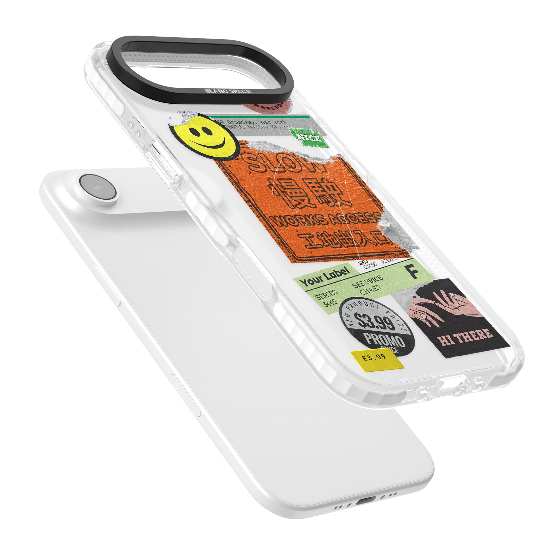 Kanji Signs Sticker Mix iPhone 17 Air Impact Clear Phone Case Colours