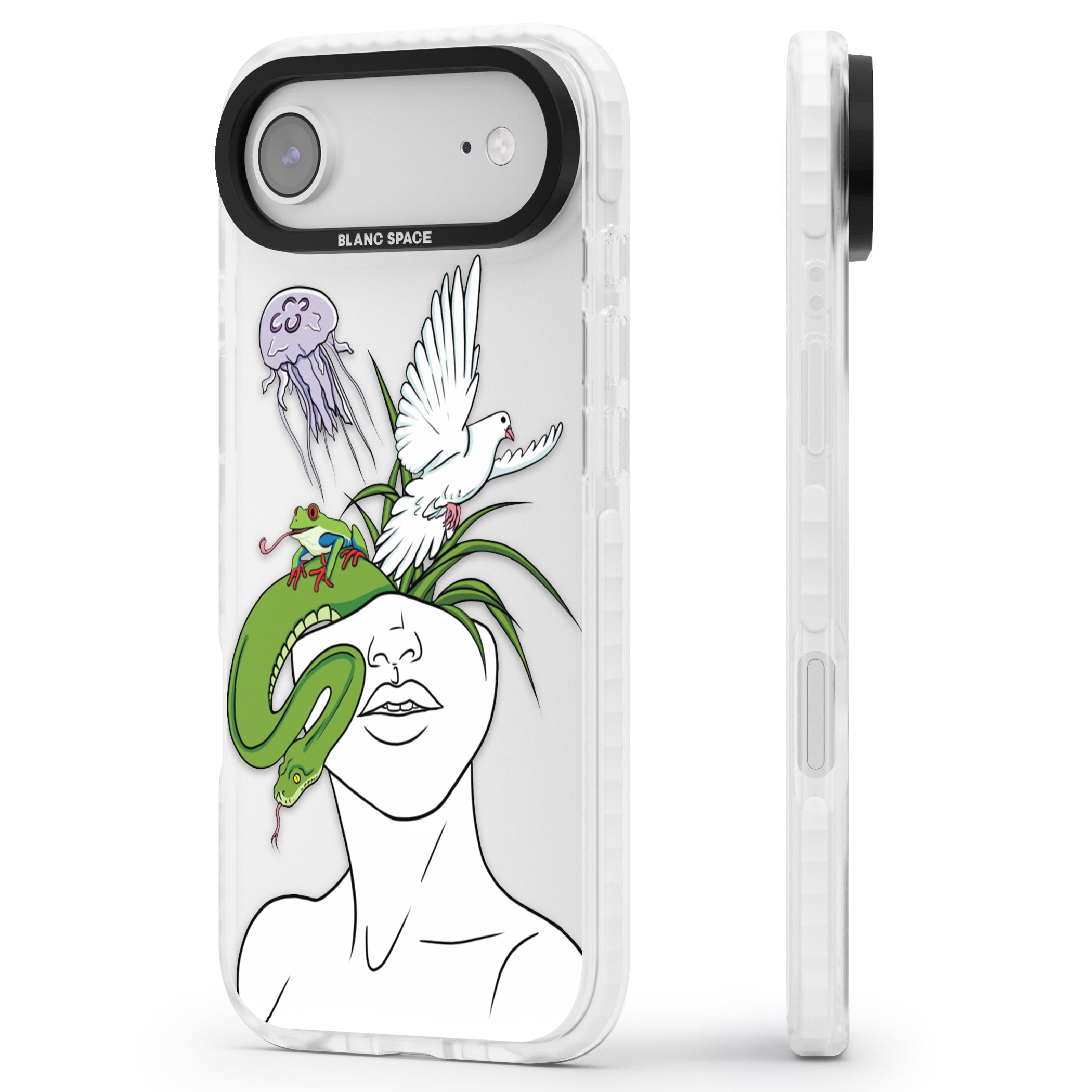 Wild Thoughts iPhone 17 Air Impact Clear Phone Case Side Profile