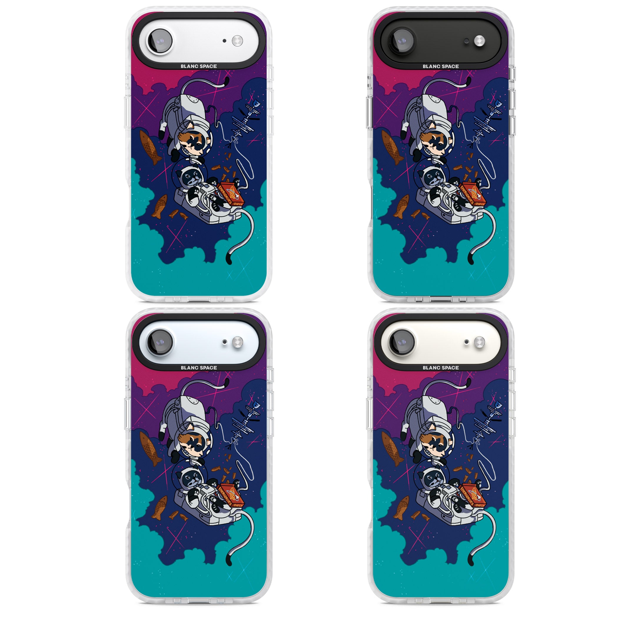 Cats In Space iPhone 17 Air Impact Clear Phone Case APT Impact Protection
