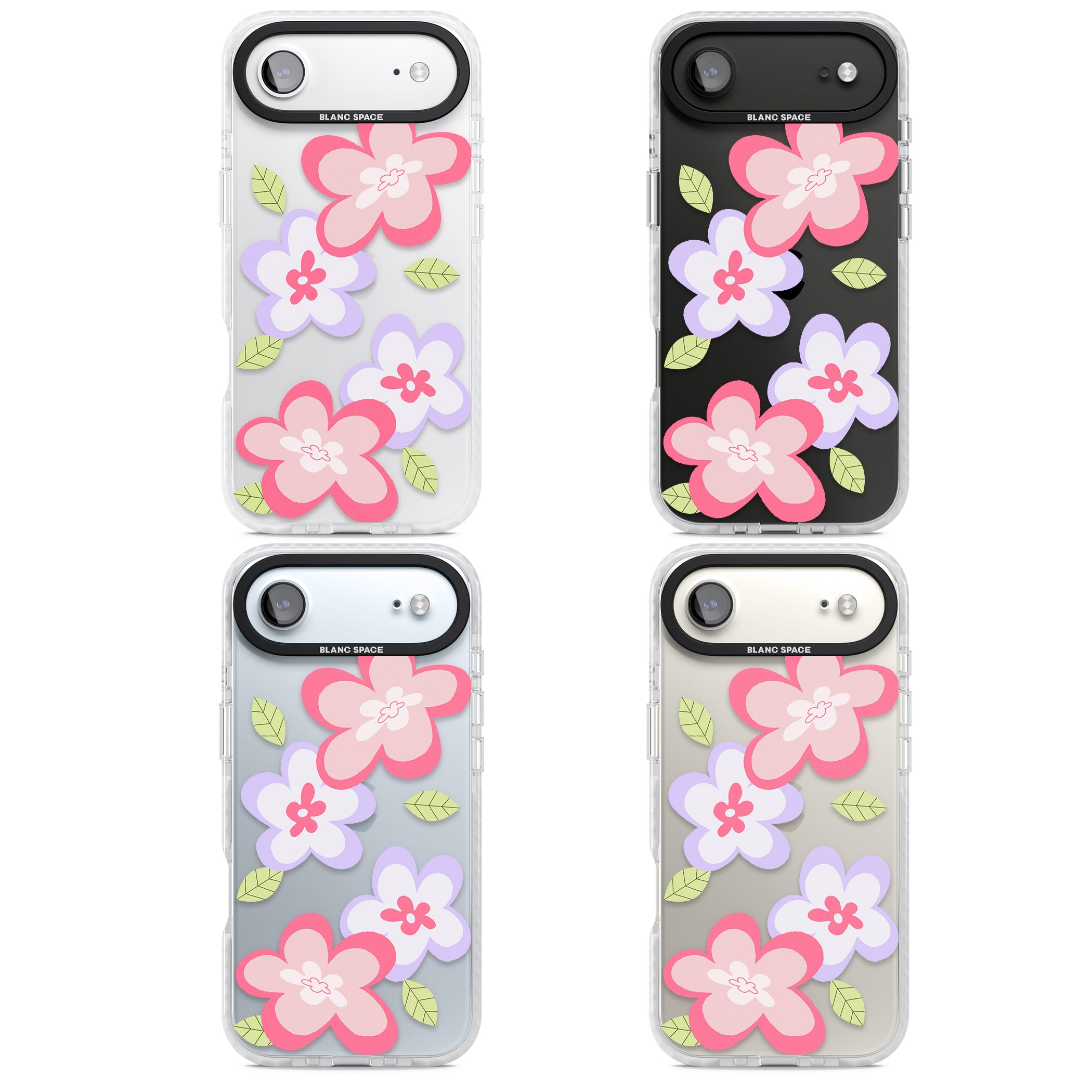 Funky Flowers iPhone 17 Air Impact Clear Phone Case APT Impact Protection