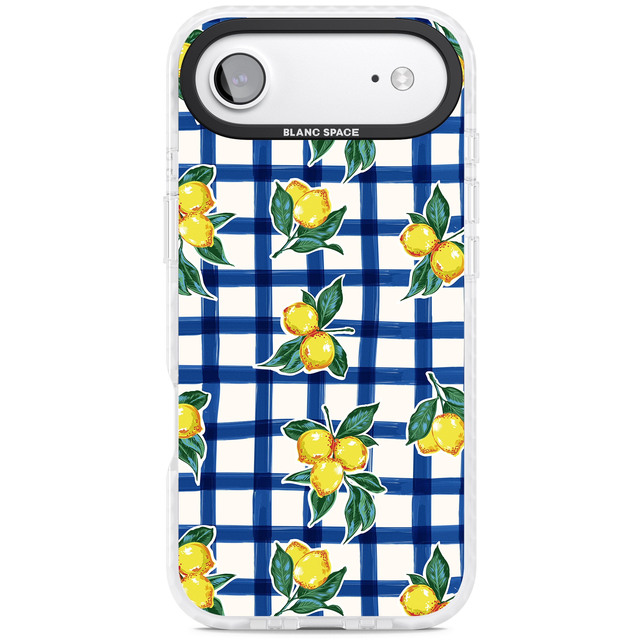 Lemon Gingham iPhone 17 Air Impact Clear Phone Case