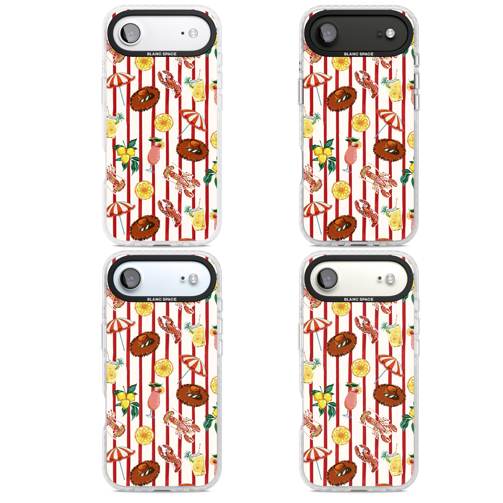 Italian Beach Pattern iPhone 17 Air Impact Clear Phone Case APT Impact Protection