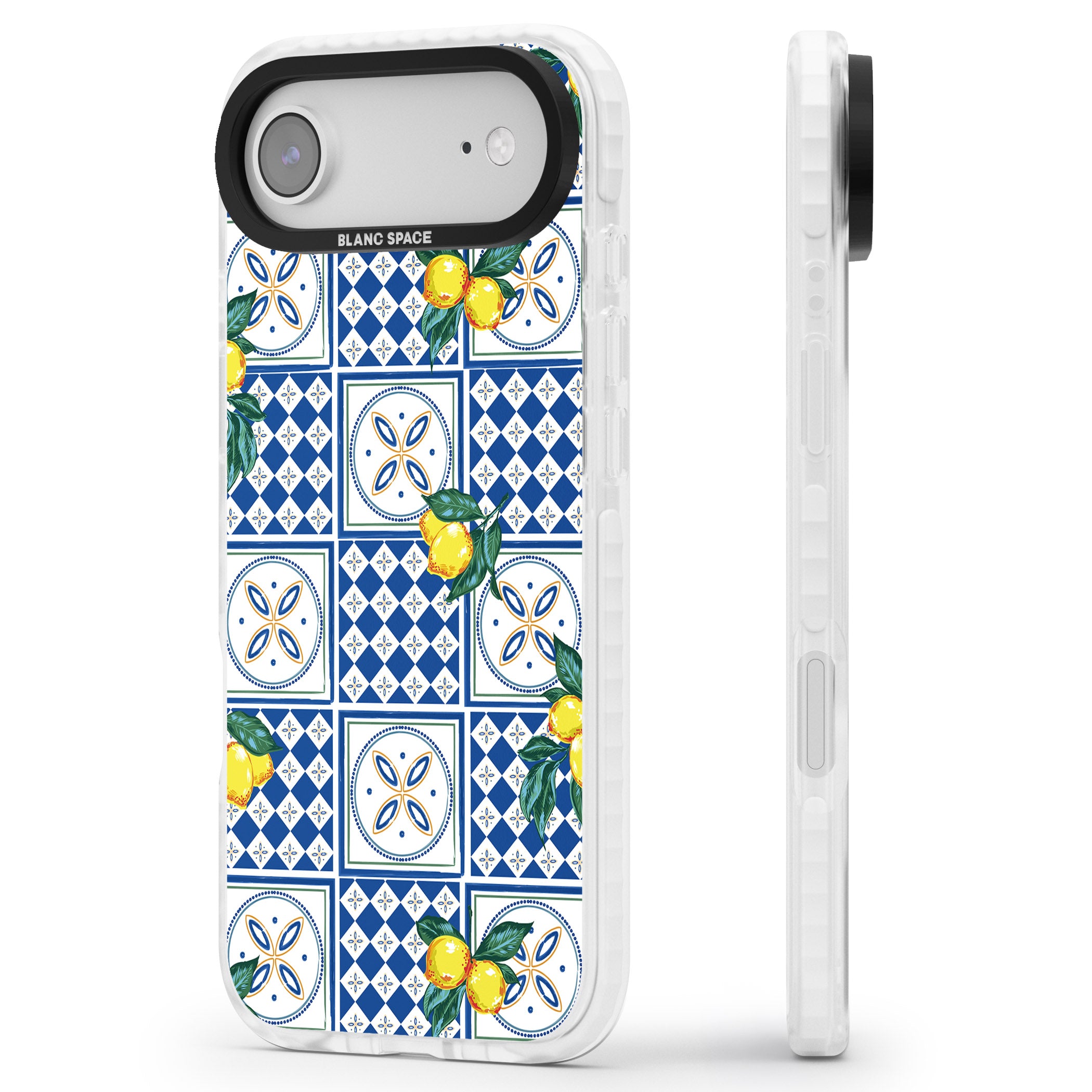 Lemon Tiles iPhone 17 Air Impact Clear Phone Case Side Profile