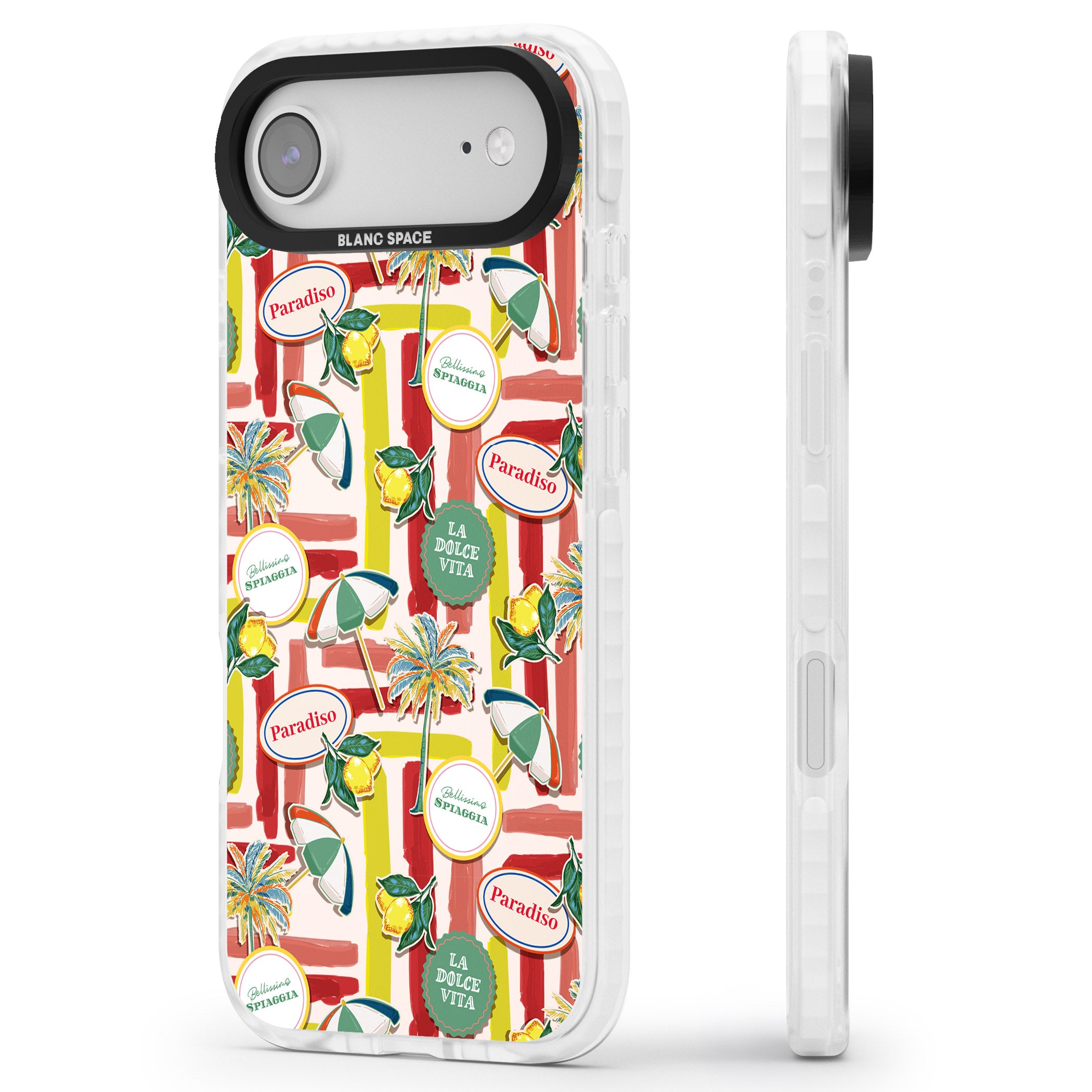 Paradiso Vibes iPhone 17 Air Impact Clear Phone Case Side Profile