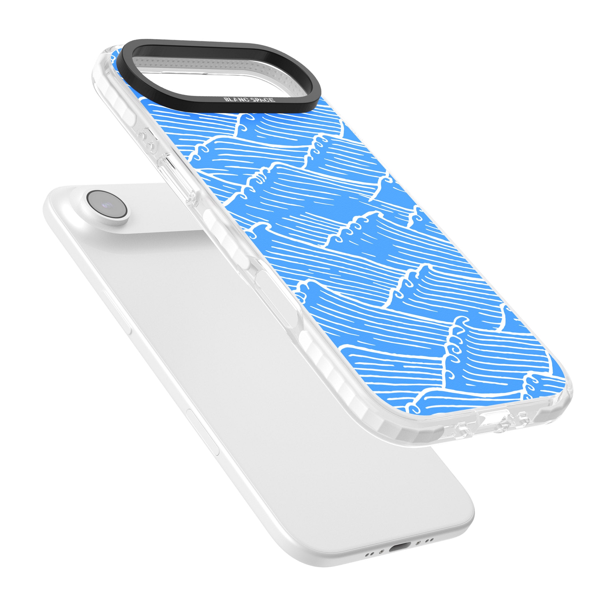 Waves Pattern iPhone 17 Air Impact Clear Phone Case Colours