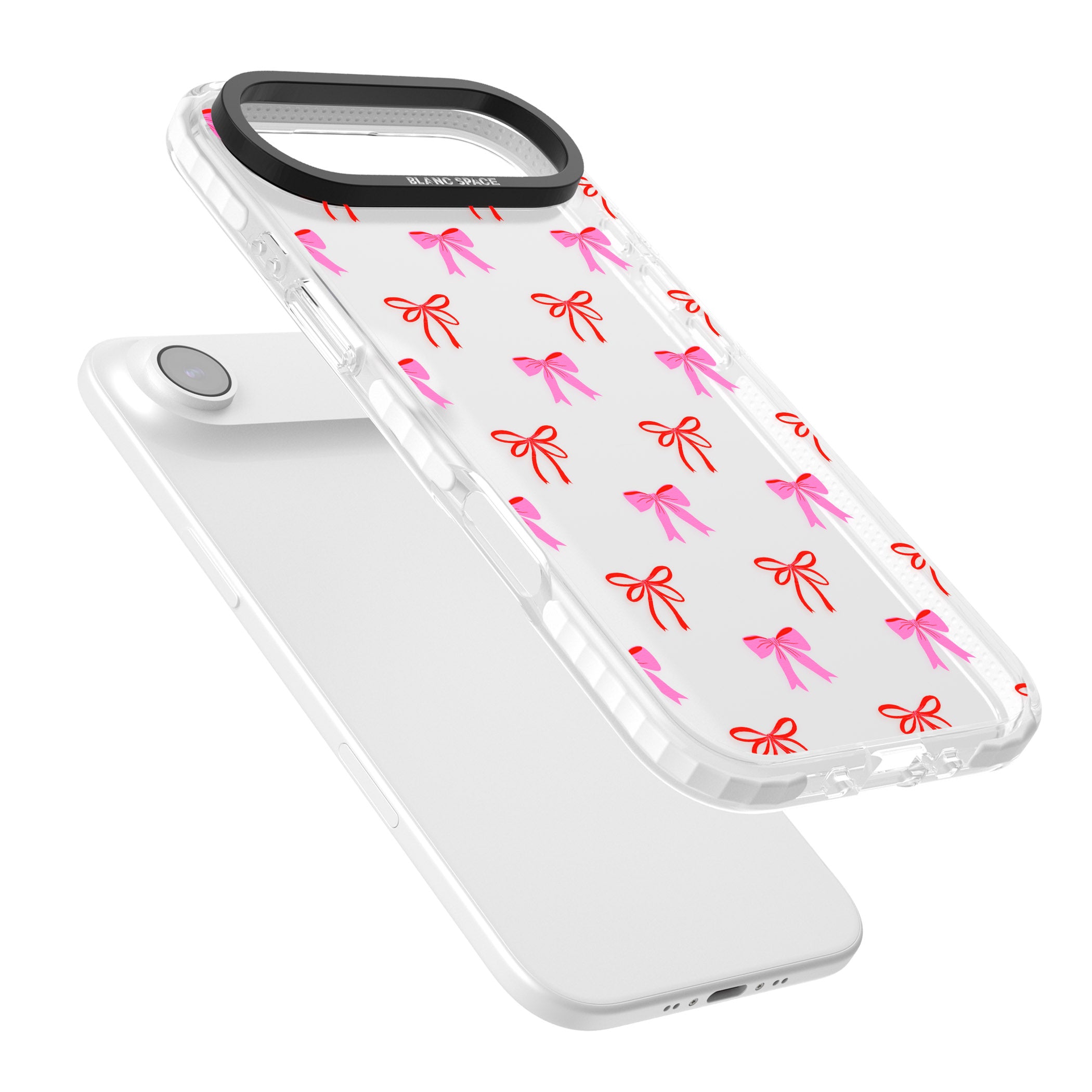 Cute Bow Pattern iPhone 17 Air Impact Clear Phone Case Colours