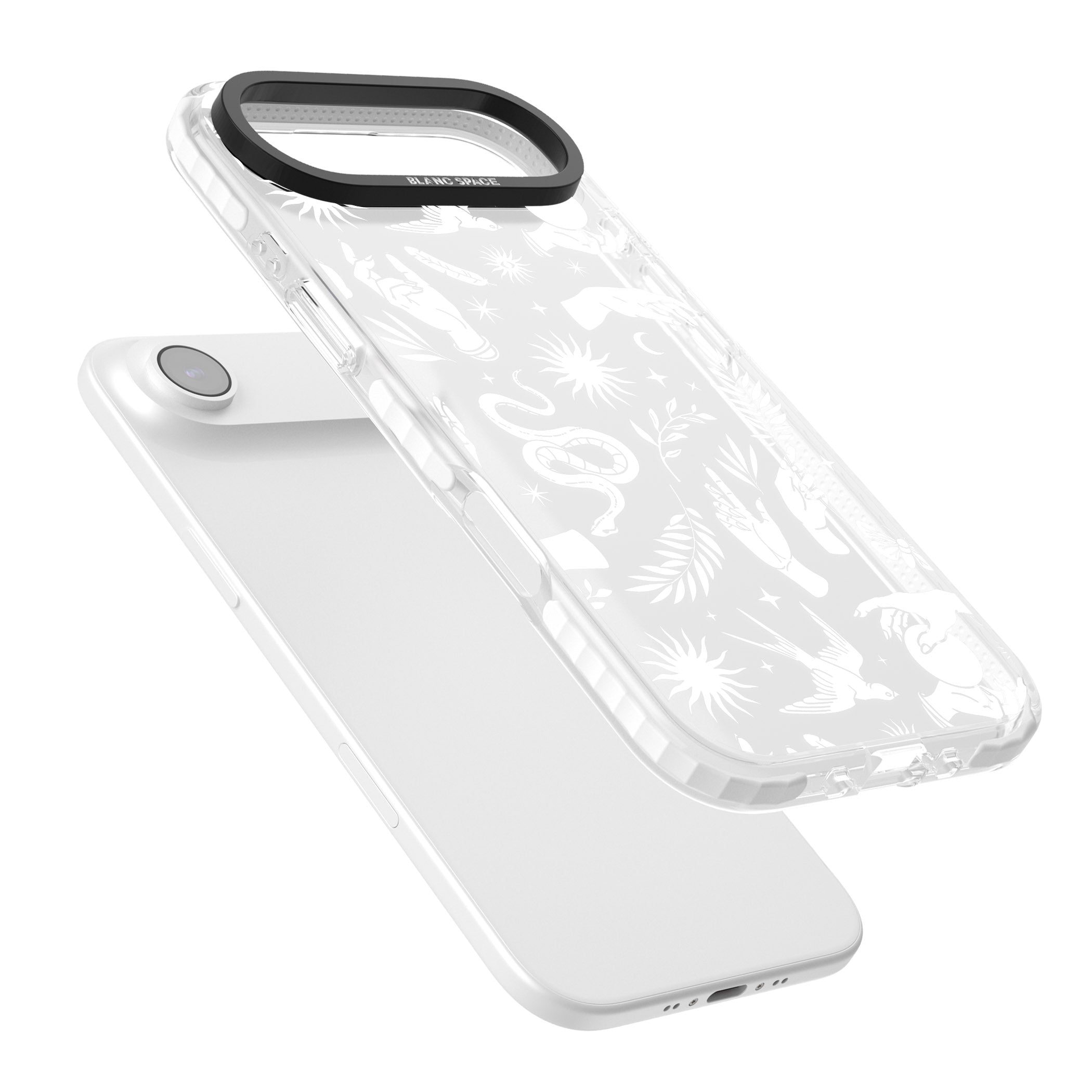 Celestial Pattern (White) iPhone 17 Air Impact Clear Phone Case Colours