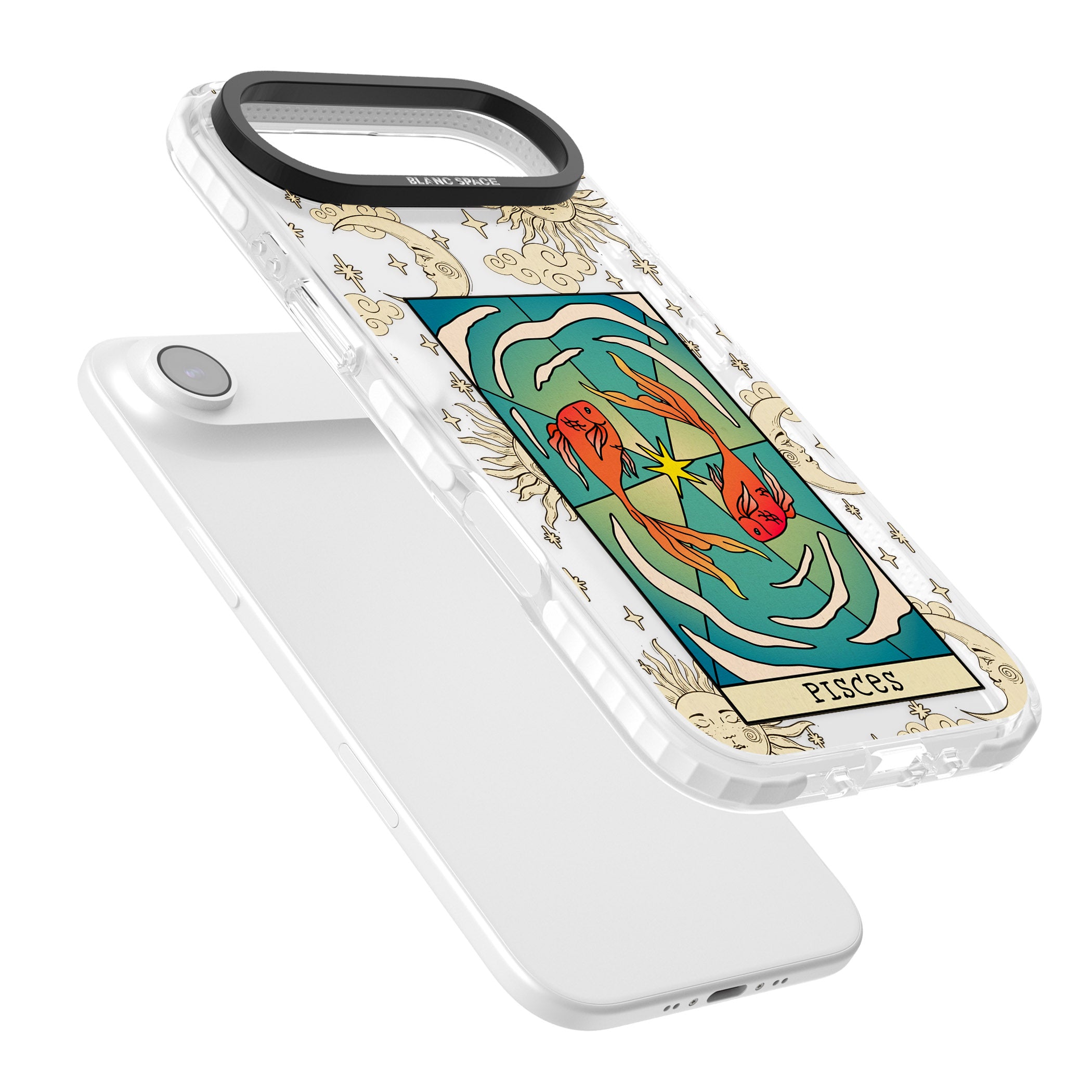 Celestial Zodiac Pisces iPhone 17 Air Impact Clear Phone Case Colours