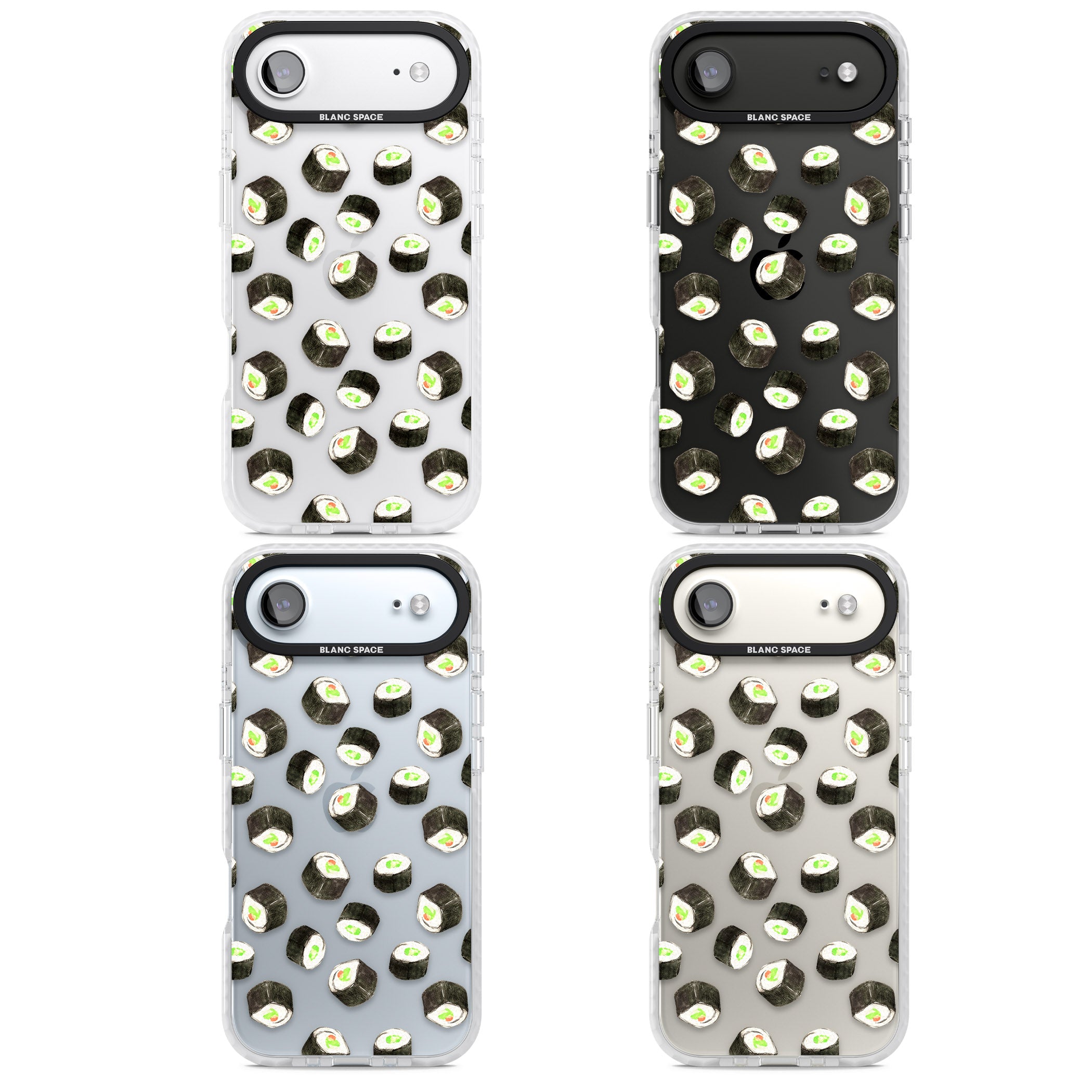 Sushi Pattern iPhone 17 Air Impact Clear Phone Case APT Impact Protection